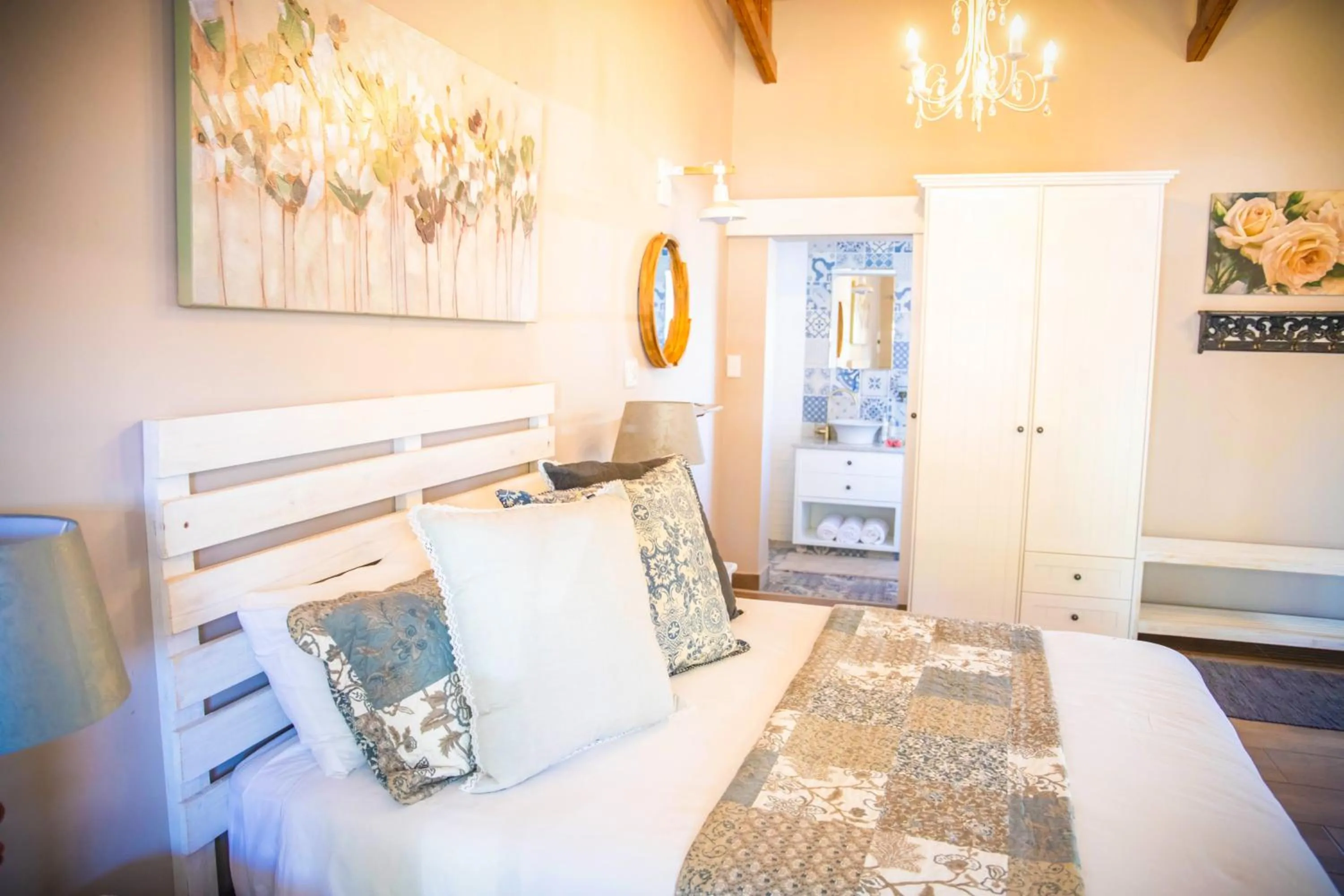 Bedroom, Bed in Modern Farm