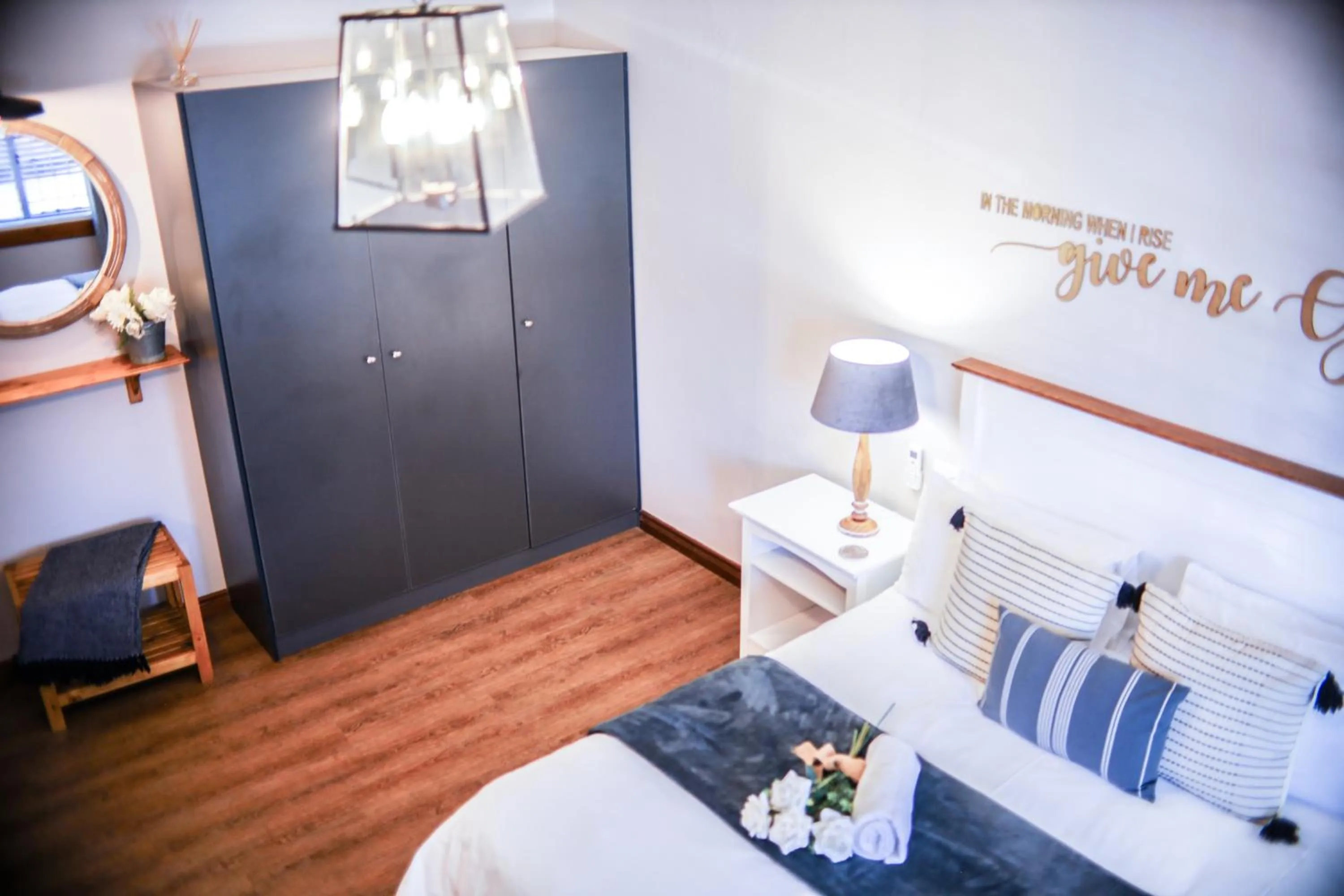 Bedroom, Bed in Modern Farm