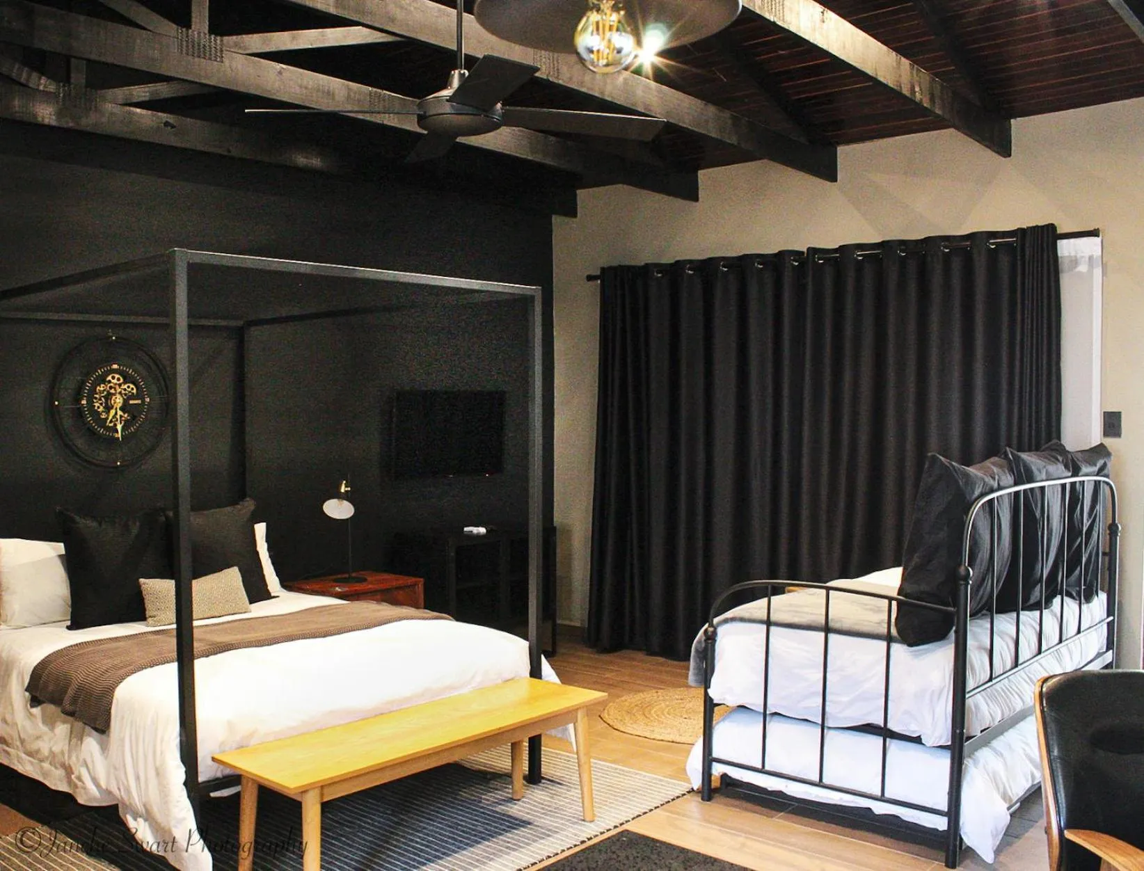 Bedroom, Bed in Modern Farm