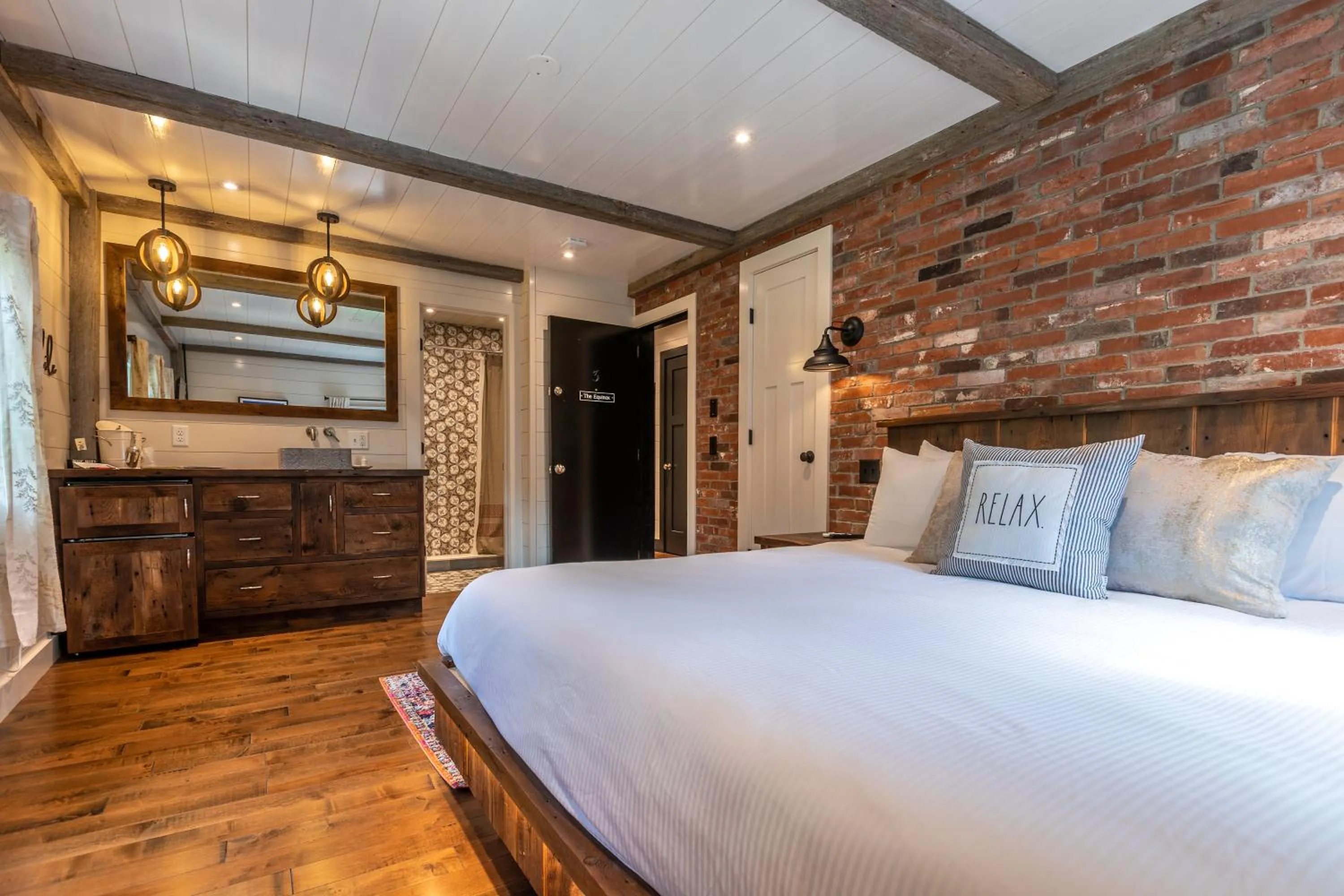 Bed in The Barnstead Inn