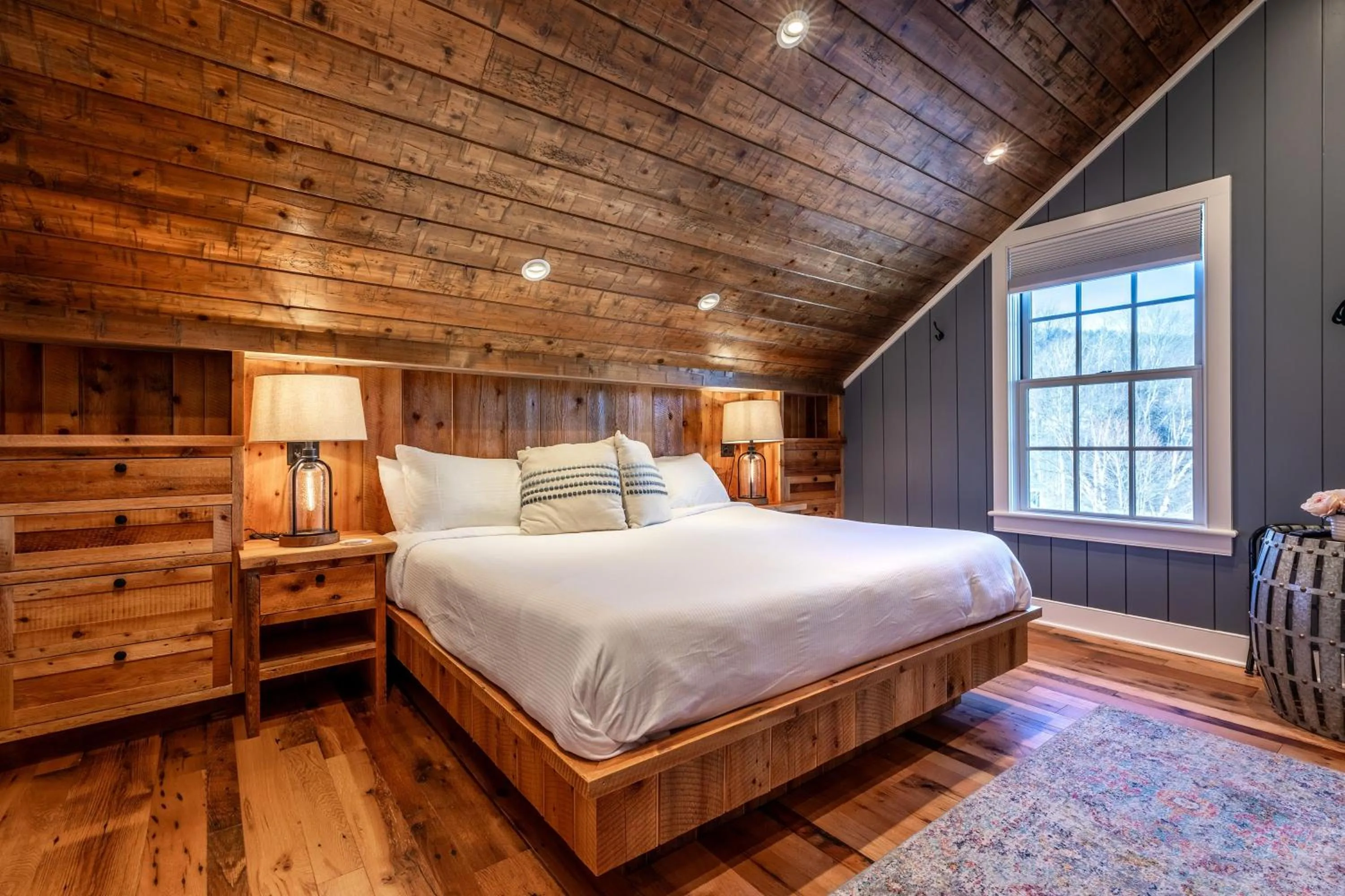 Bed in The Barnstead Inn