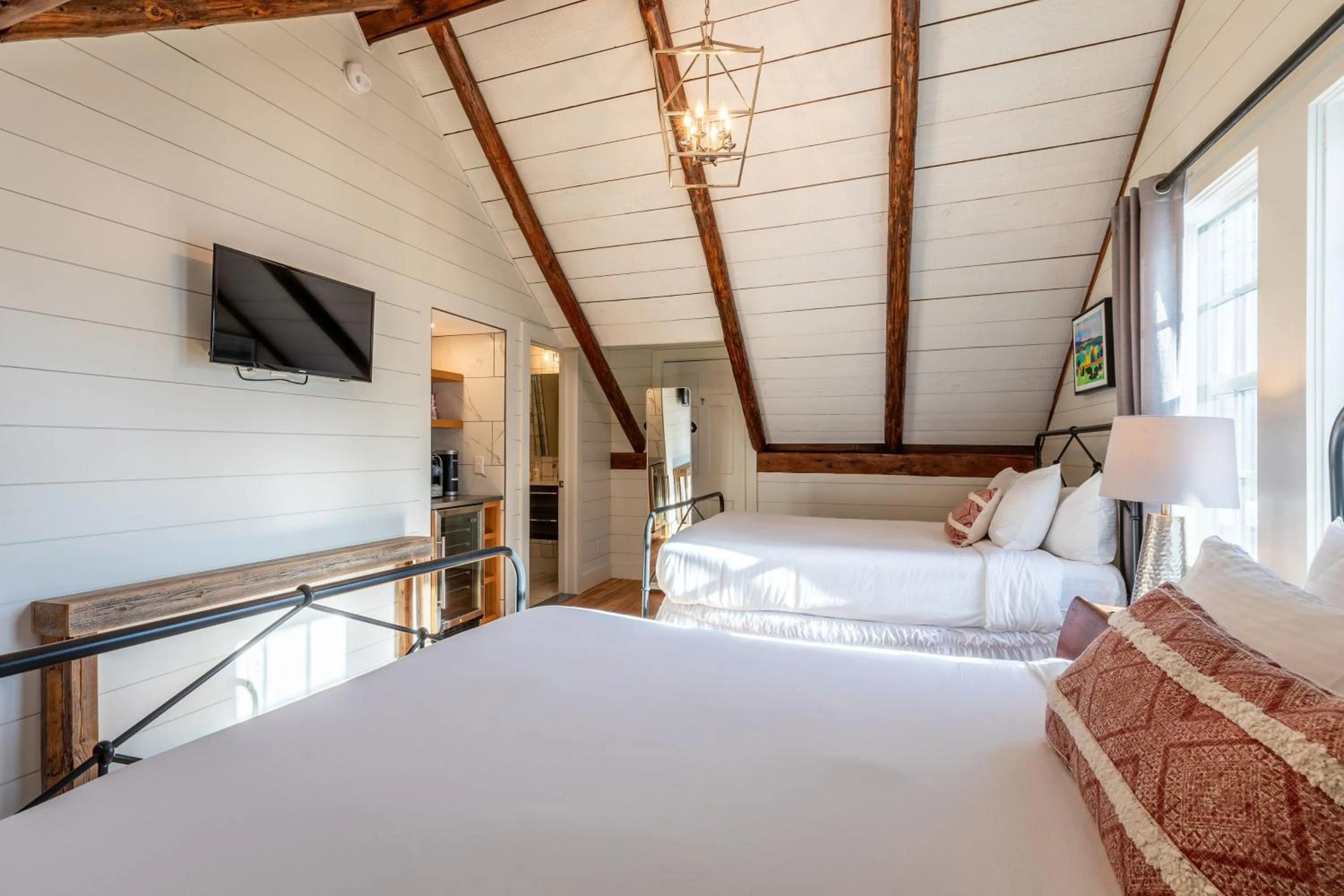 Bed in The Barnstead Inn