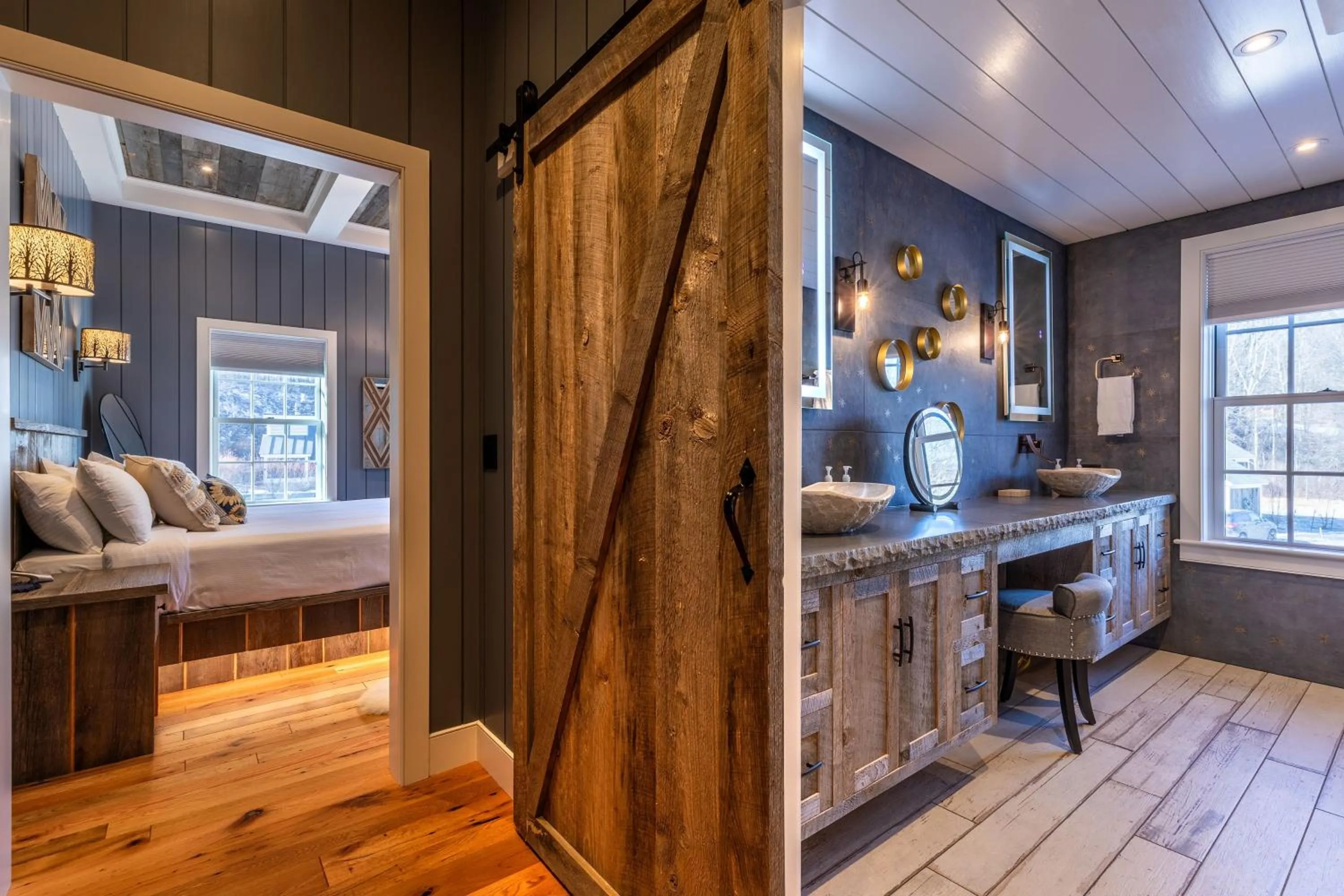 Bed in The Barnstead Inn