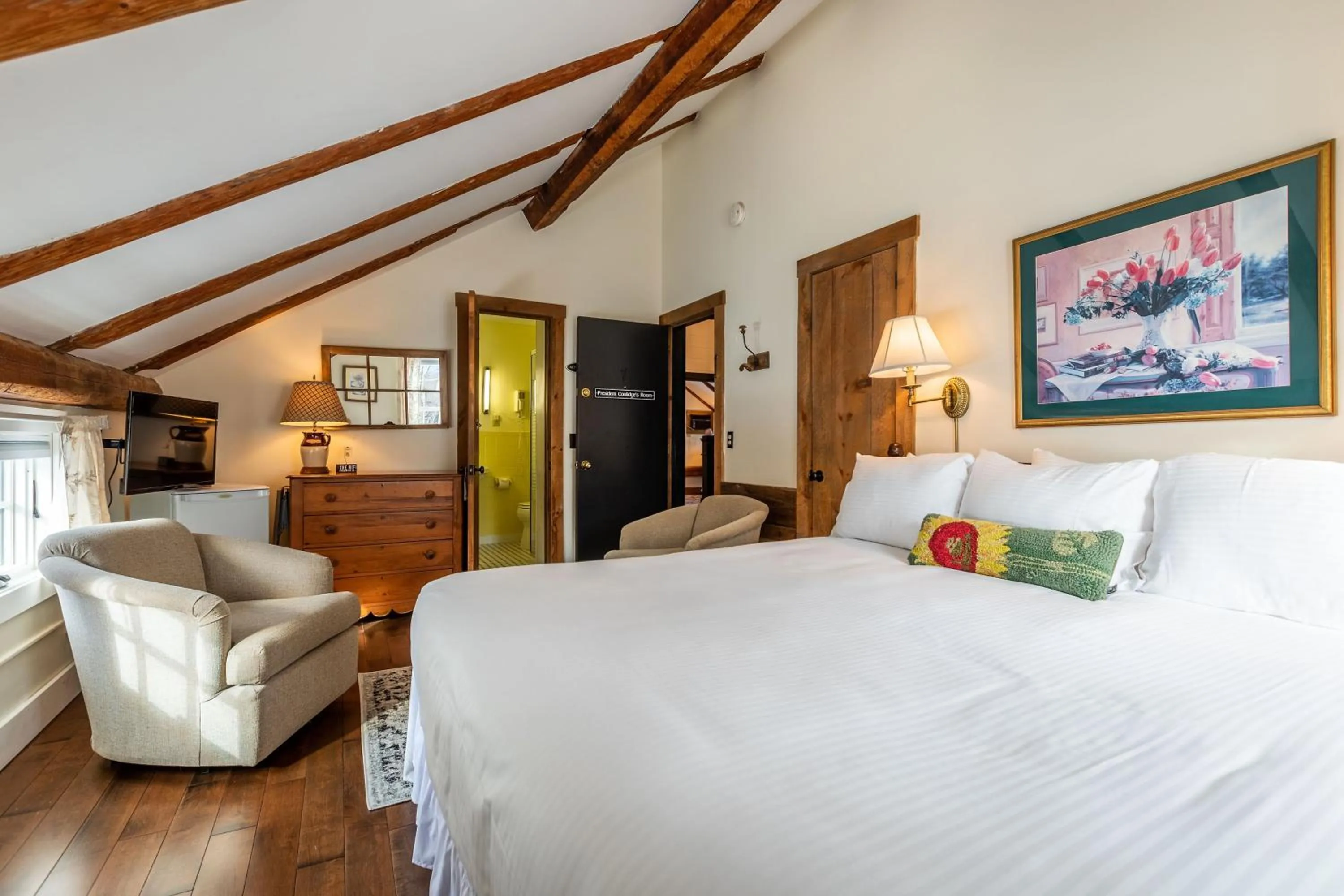 Bed in The Barnstead Inn