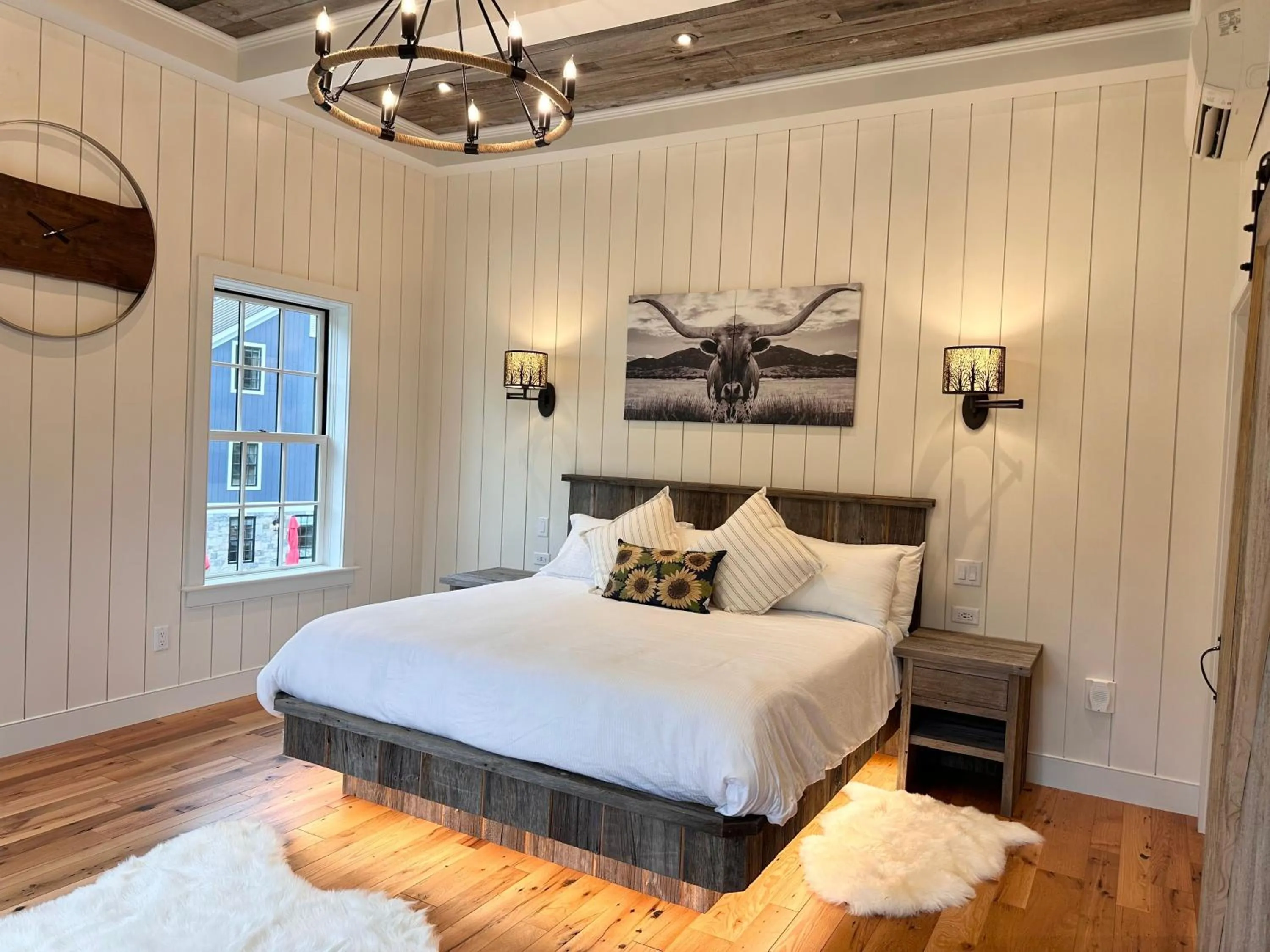 Bed in The Barnstead Inn