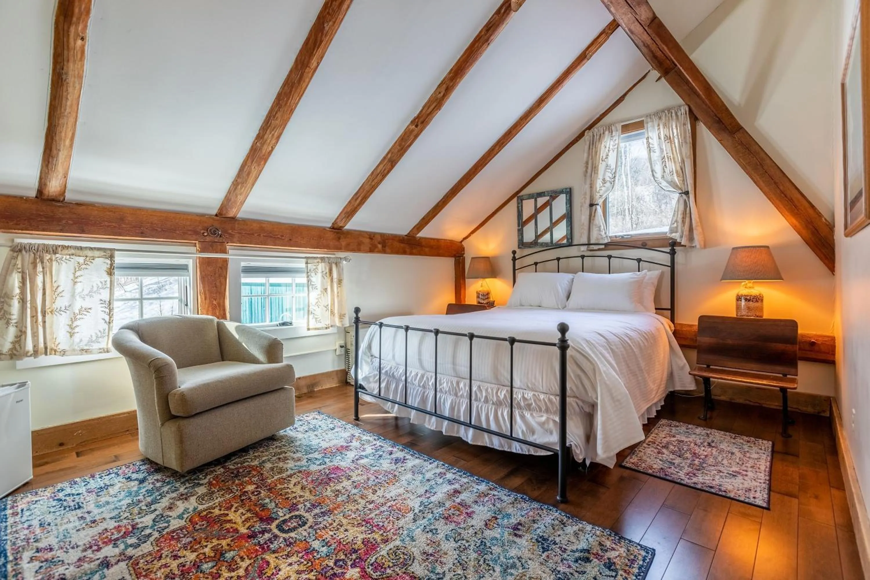 Bed in The Barnstead Inn