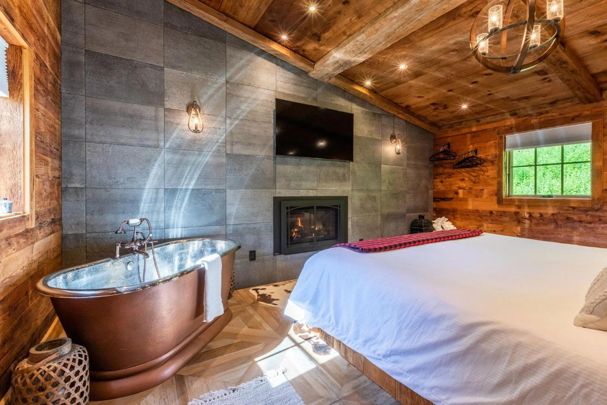 Bed in The Barnstead Inn