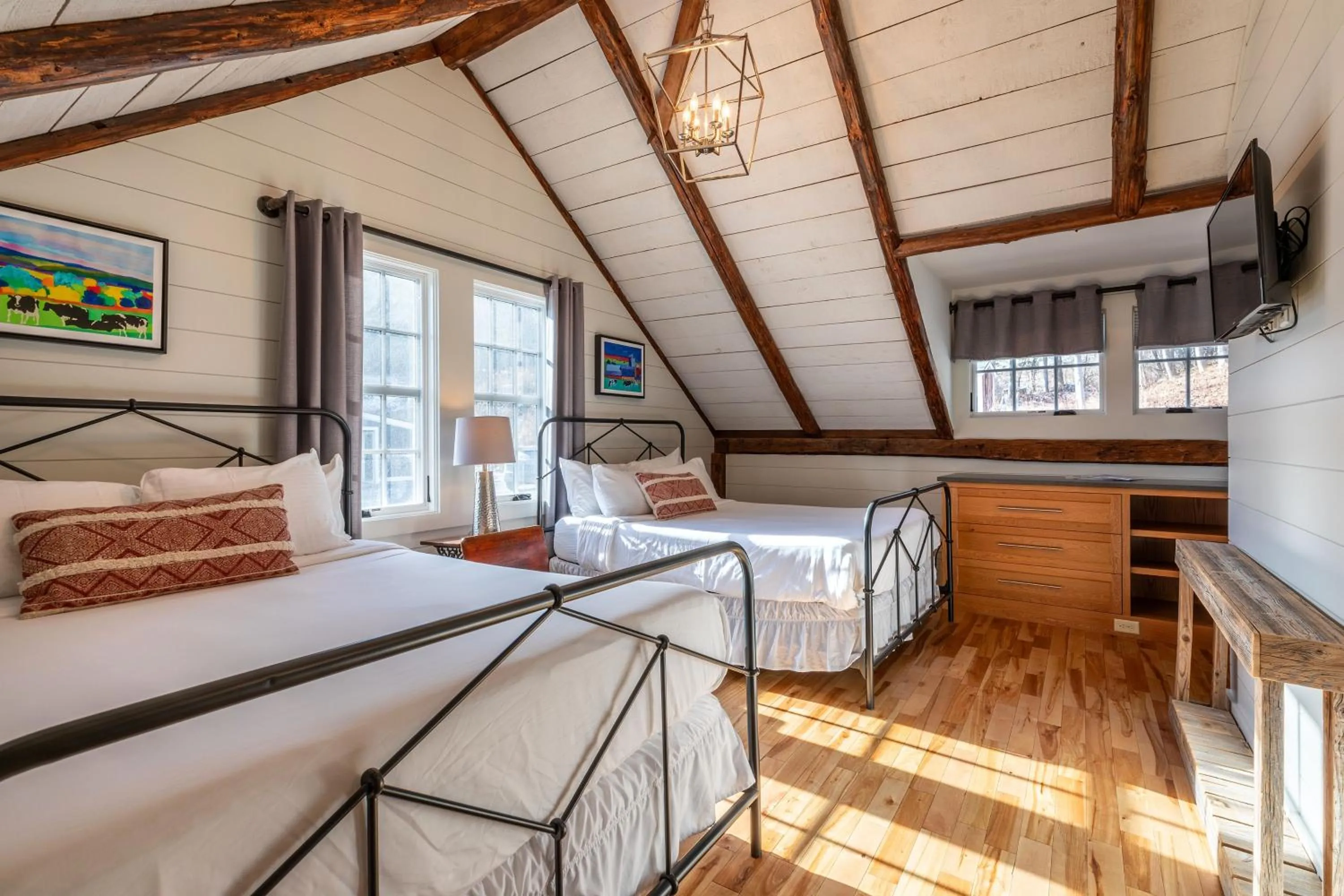 Bed in The Barnstead Inn