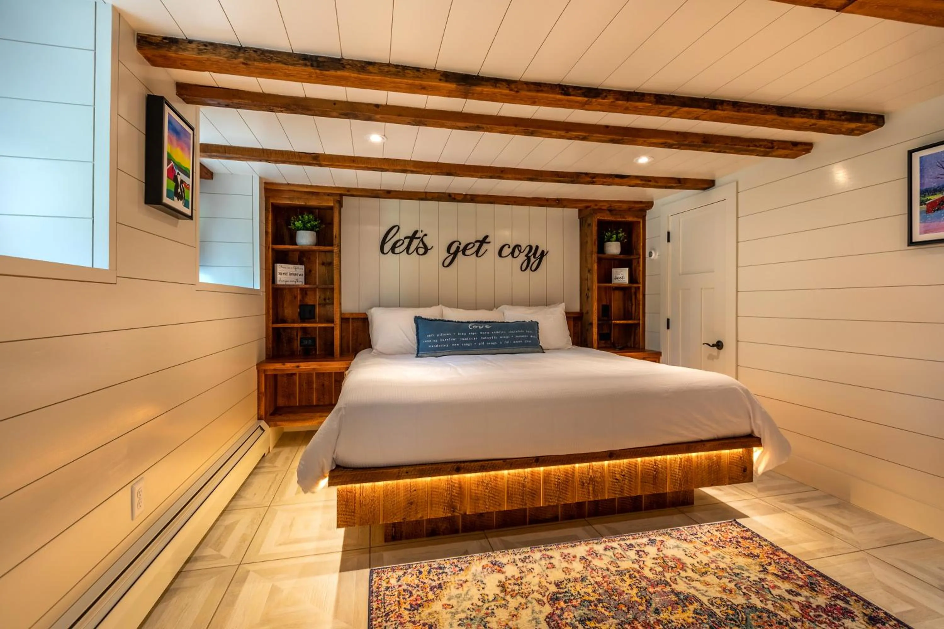 Bed in The Barnstead Inn