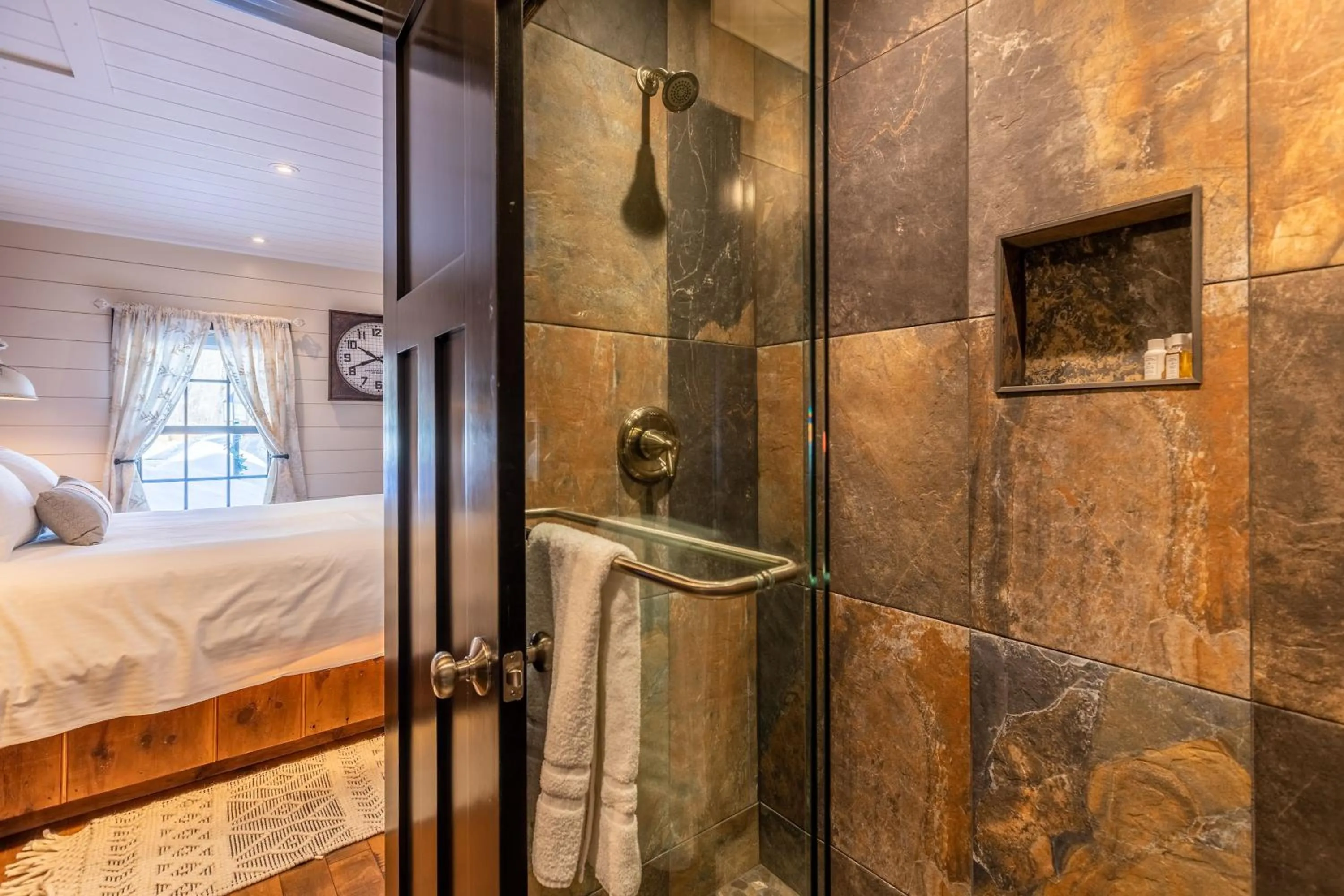 Bed in The Barnstead Inn