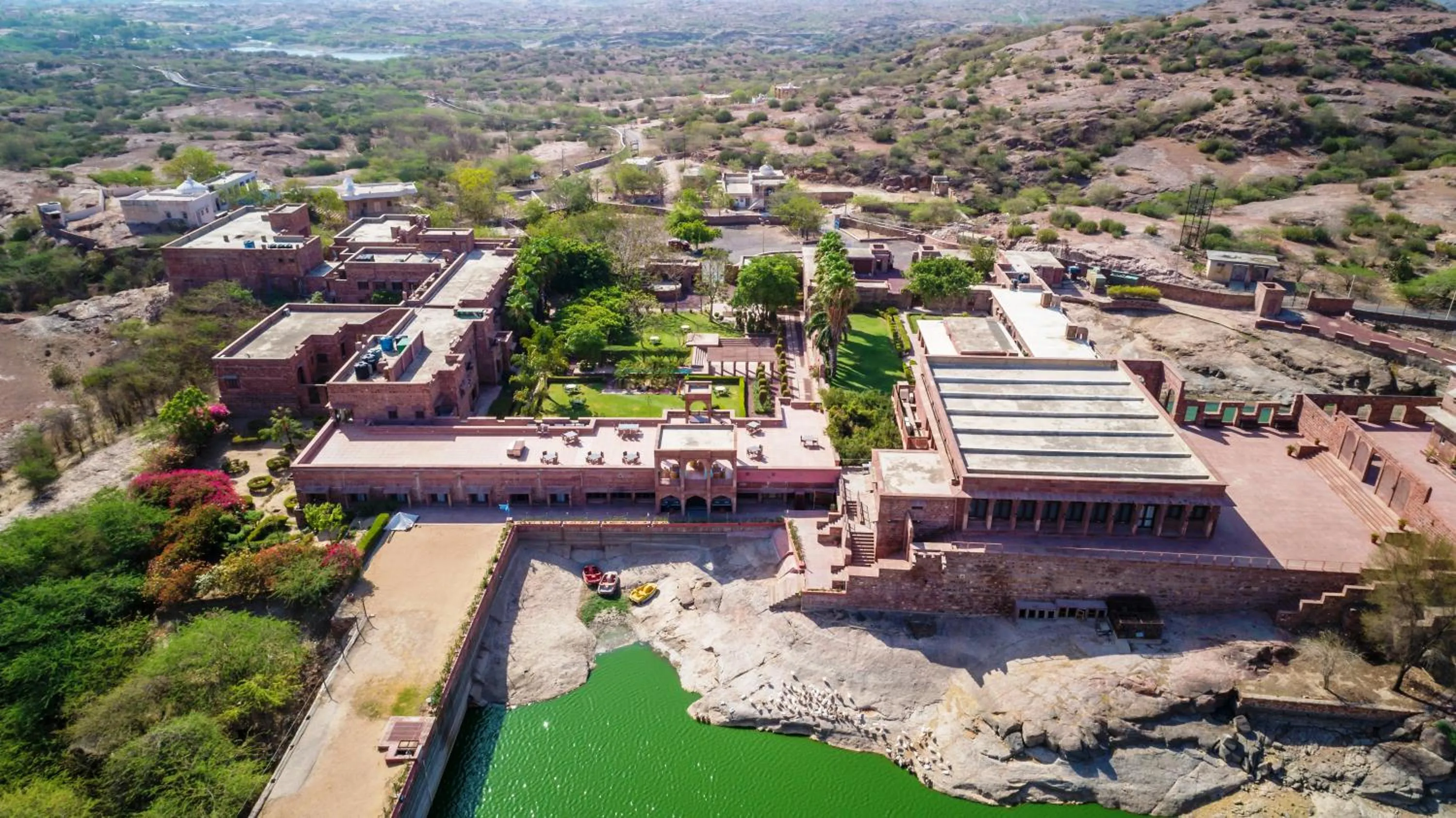 Bird's eye view in Bijolai Palace - A Inde Hotel , Jodhpur