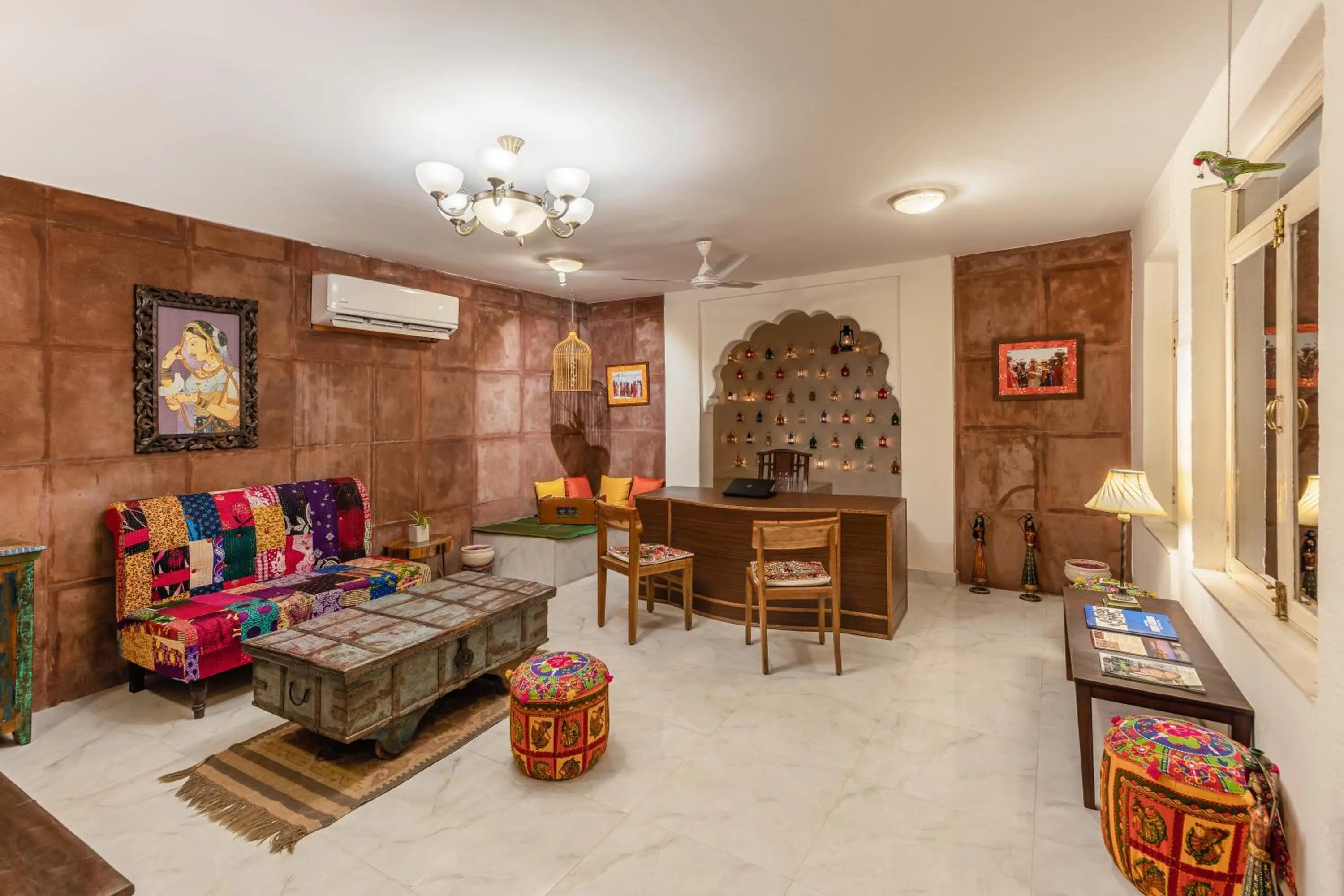 Lobby or reception in Bijolai Palace - A Inde Hotel , Jodhpur