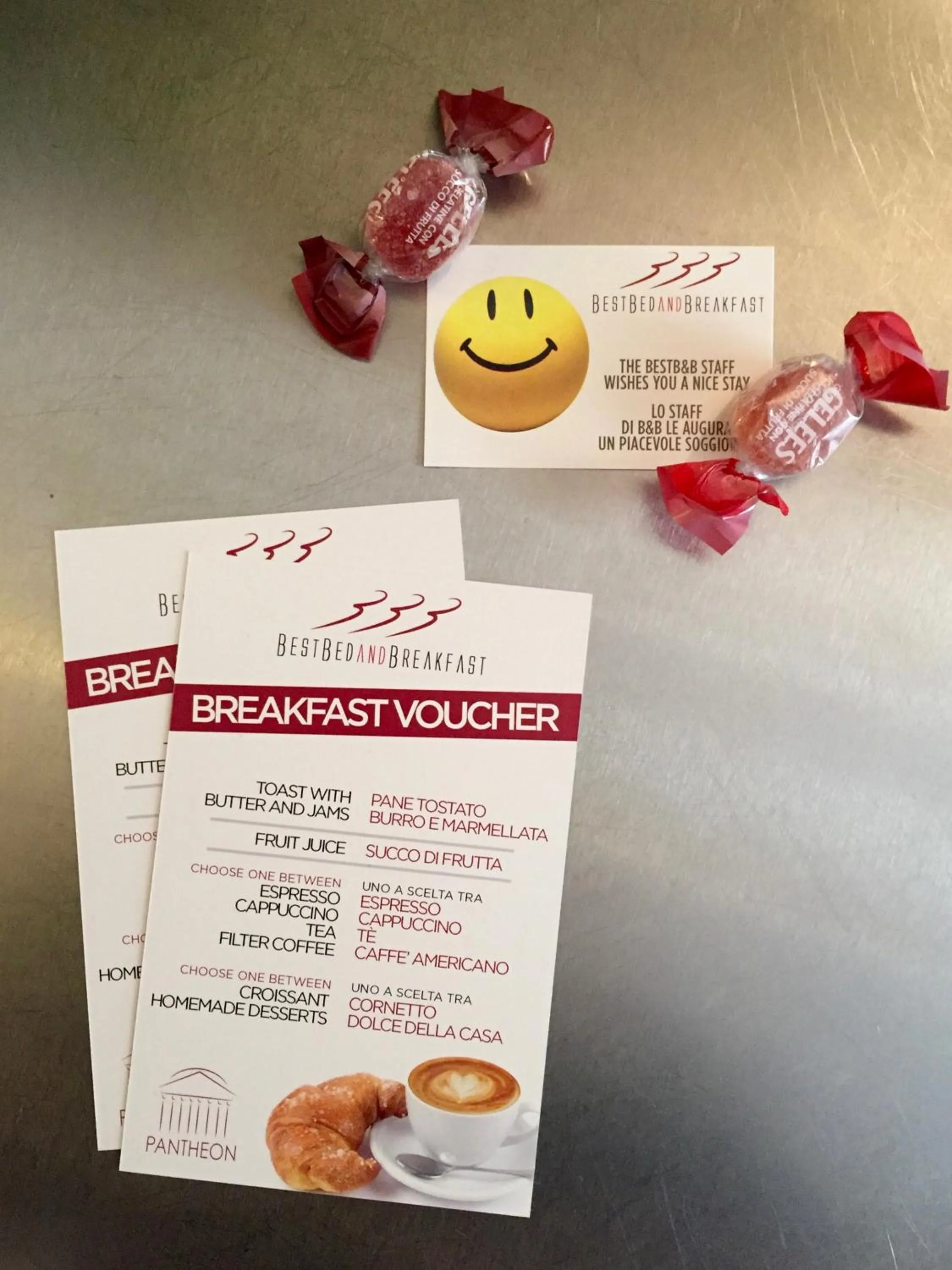 Food and drinks in B&B Best Pantheon