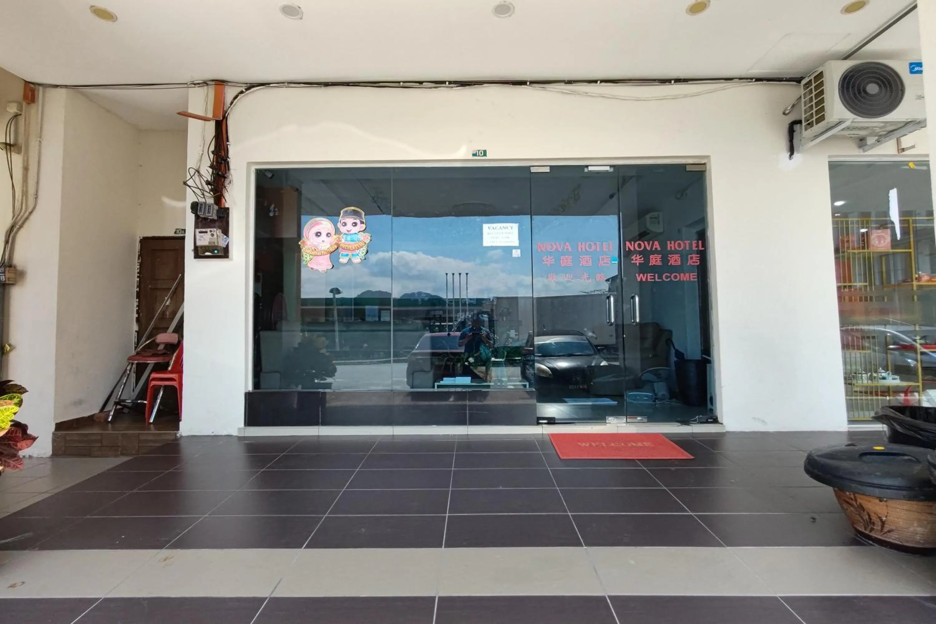 Facade/entrance in Nova Hotel, Ipoh Tambun
