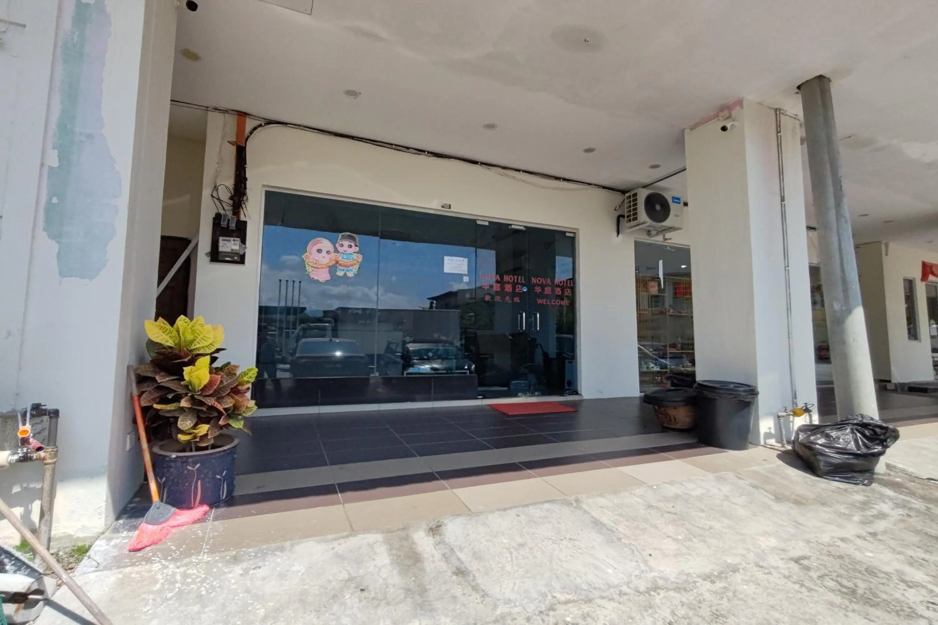 Facade/entrance in Nova Hotel, Ipoh Tambun