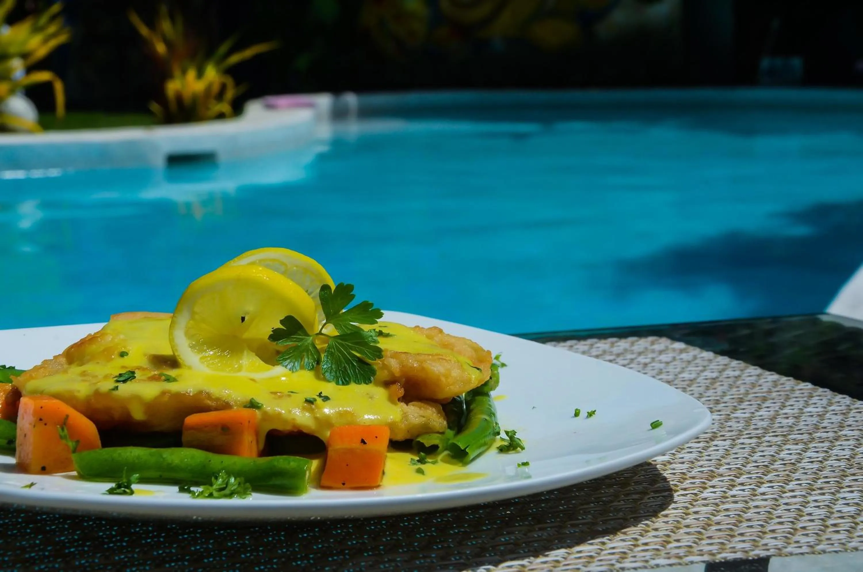 Food in Vanilla Sky Dive Resort