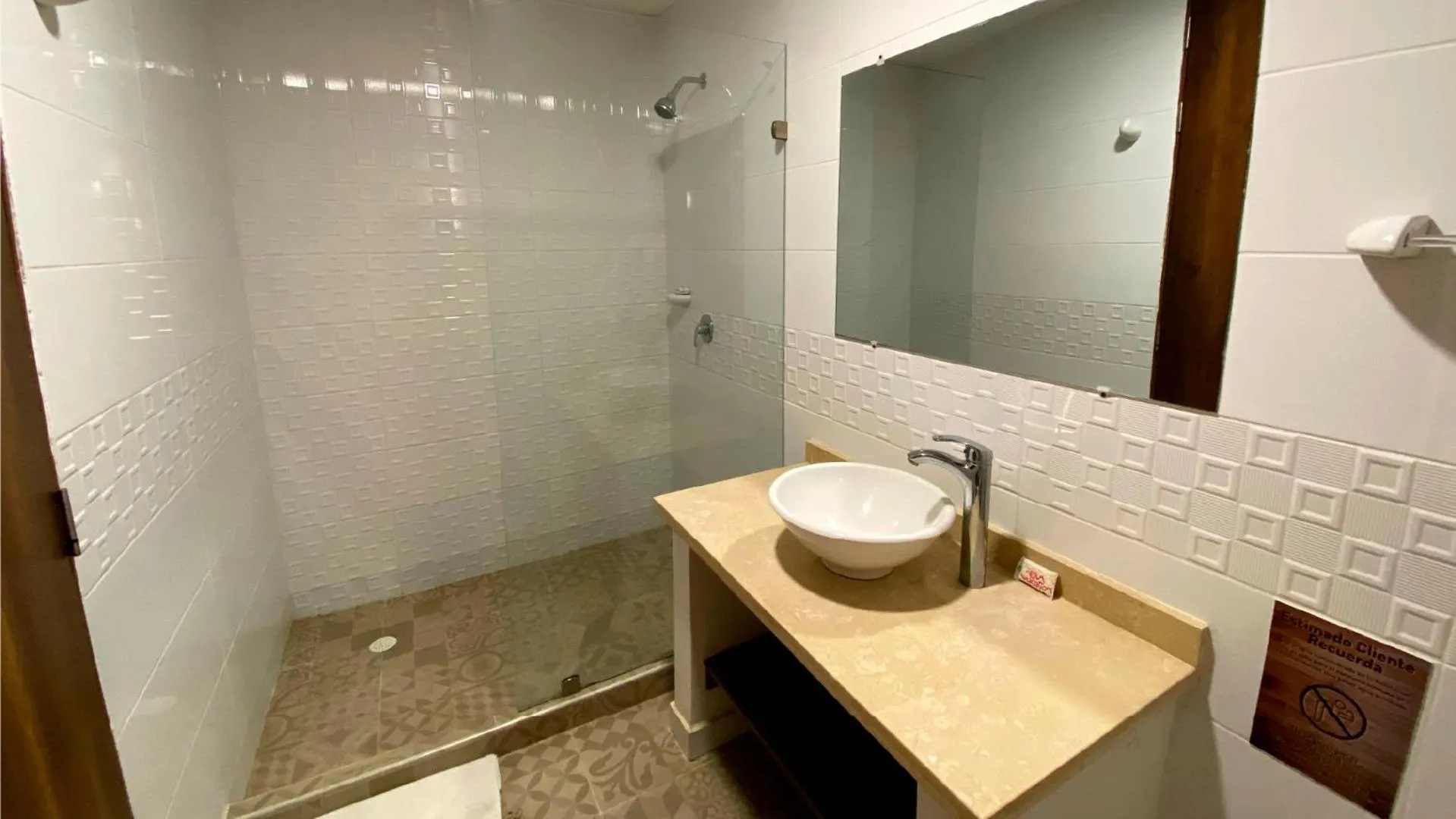 Shower in Hotel Wayira Beach