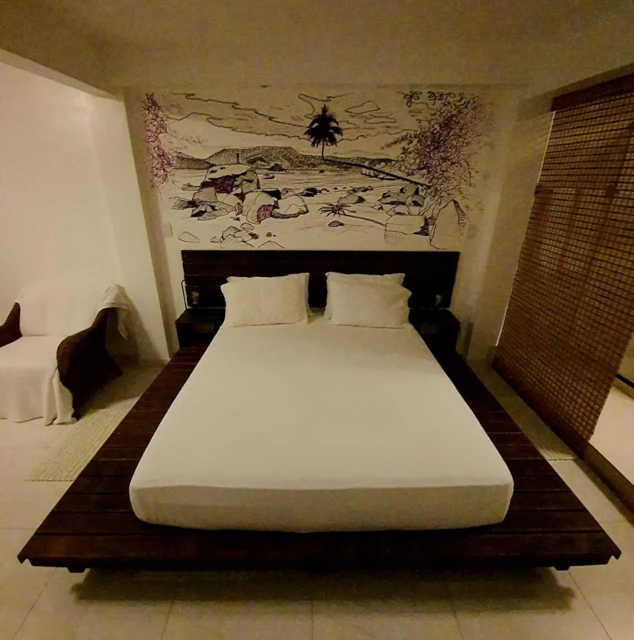 Bed in Pousada e Restaurante O Pescador