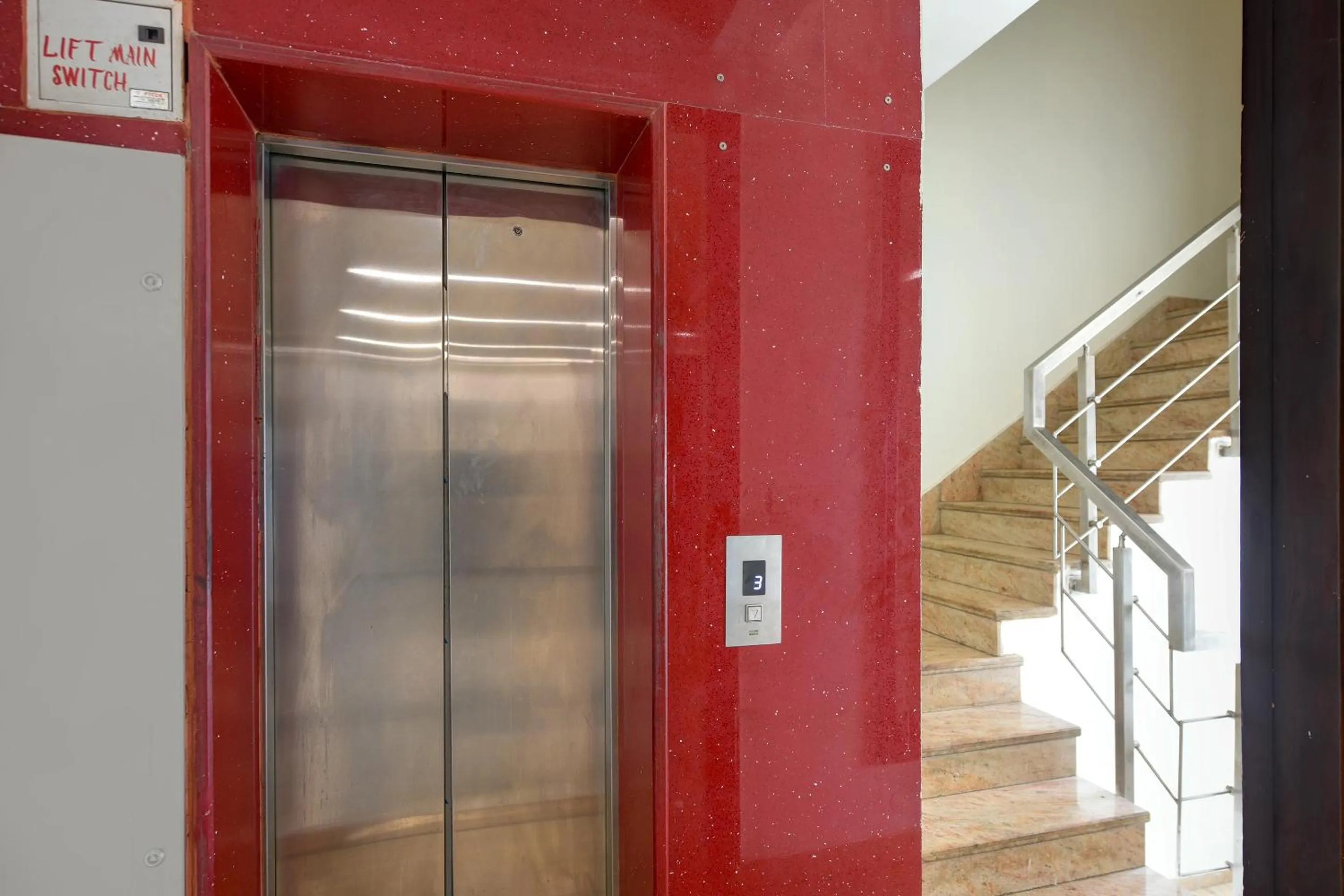 elevator in Hotel Leaf 9 Boutique, Near Golf Course Road and Galleria Market