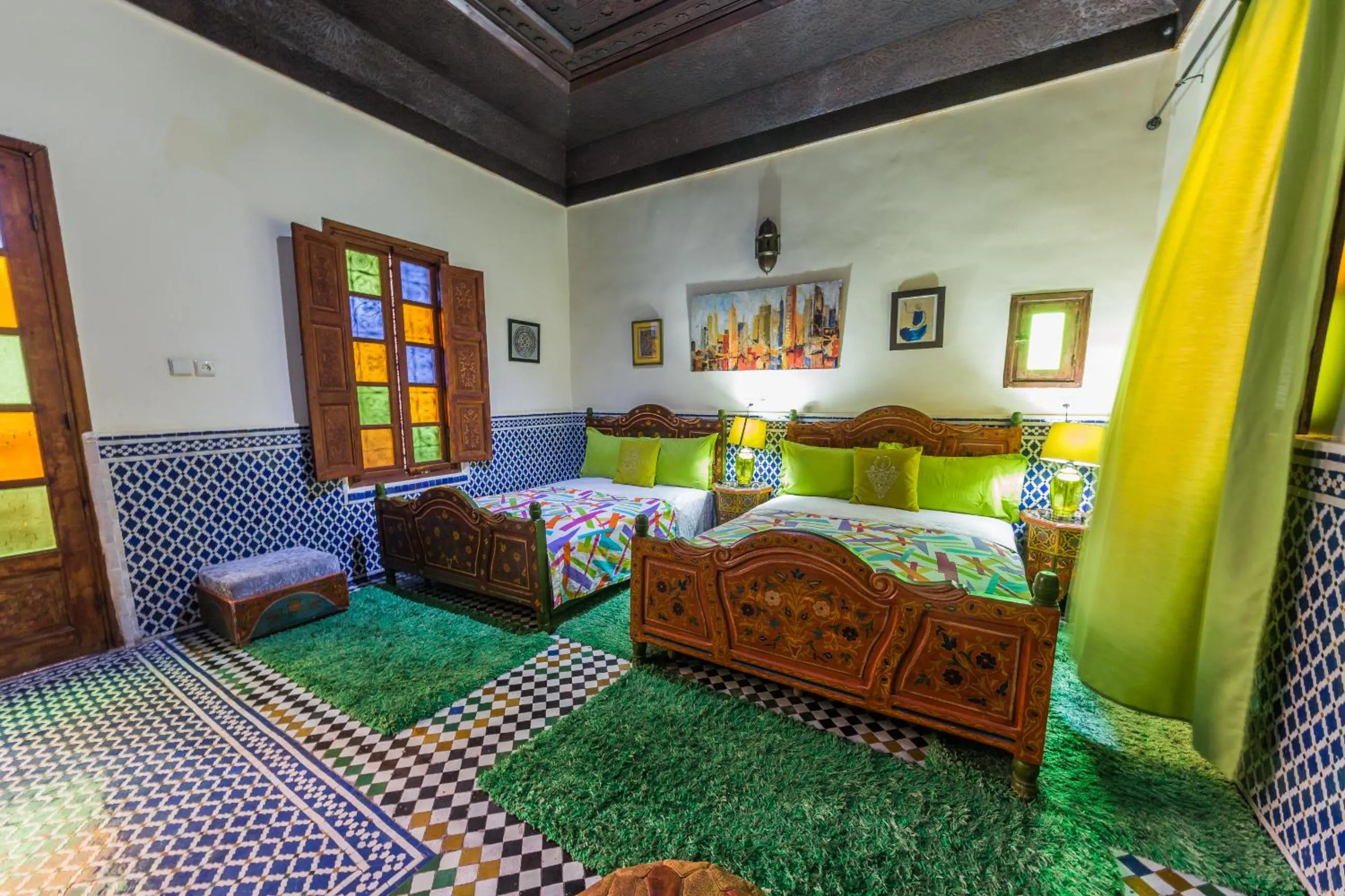 Bed in Riad L'Artiste