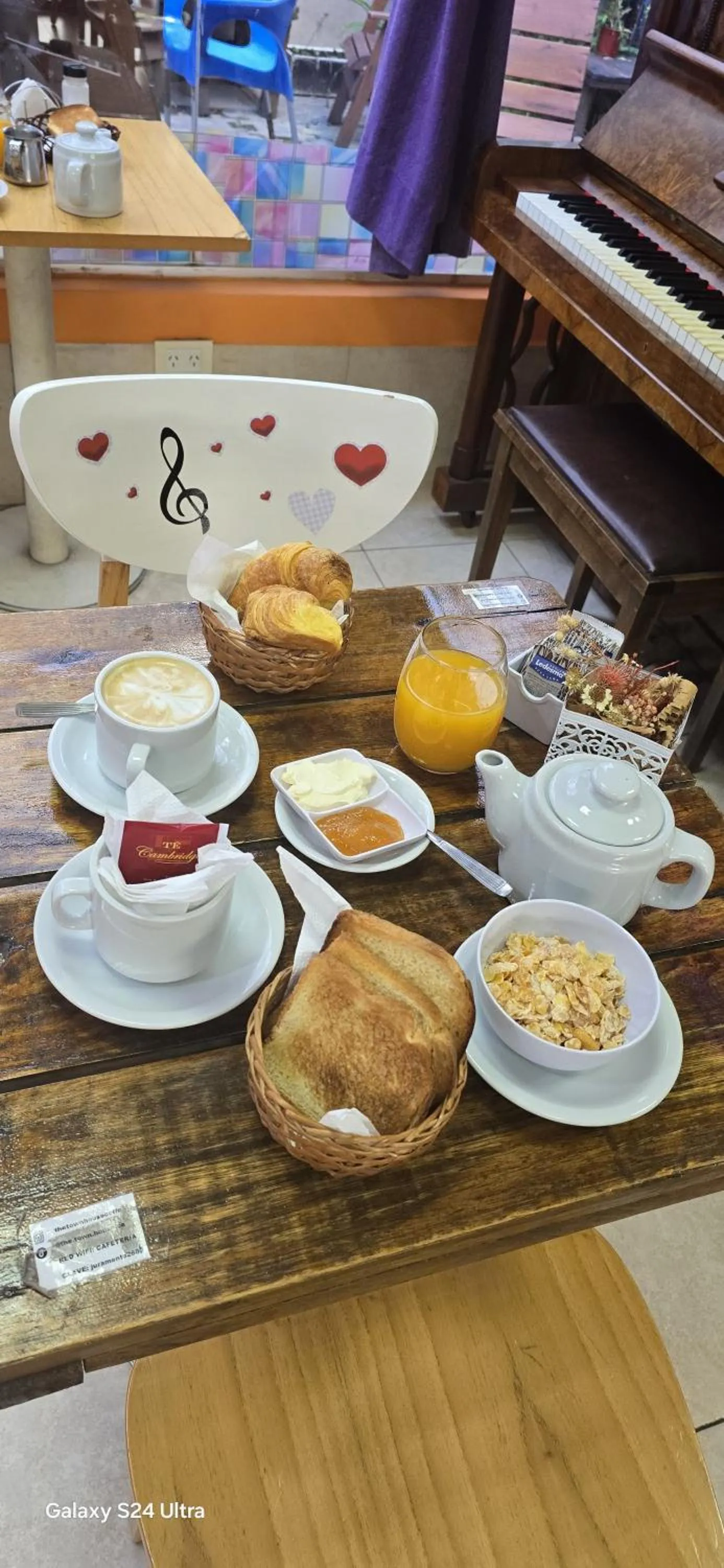 Continental breakfast in Hotel Juramento