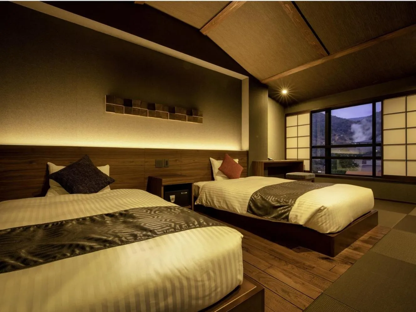 Bed in Unzen Fukudaya