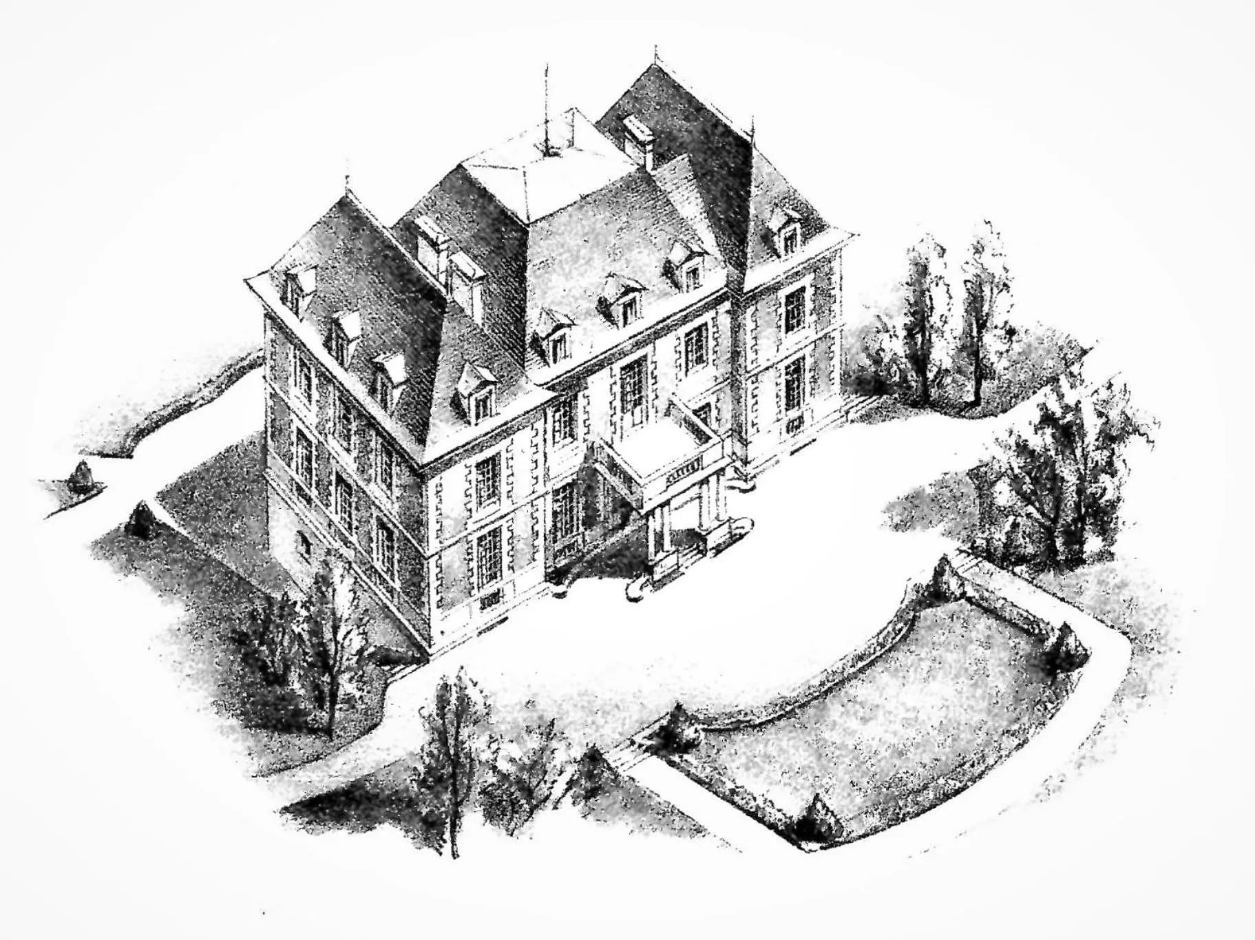 Bird's eye view in Domaine de Mont-Renaud