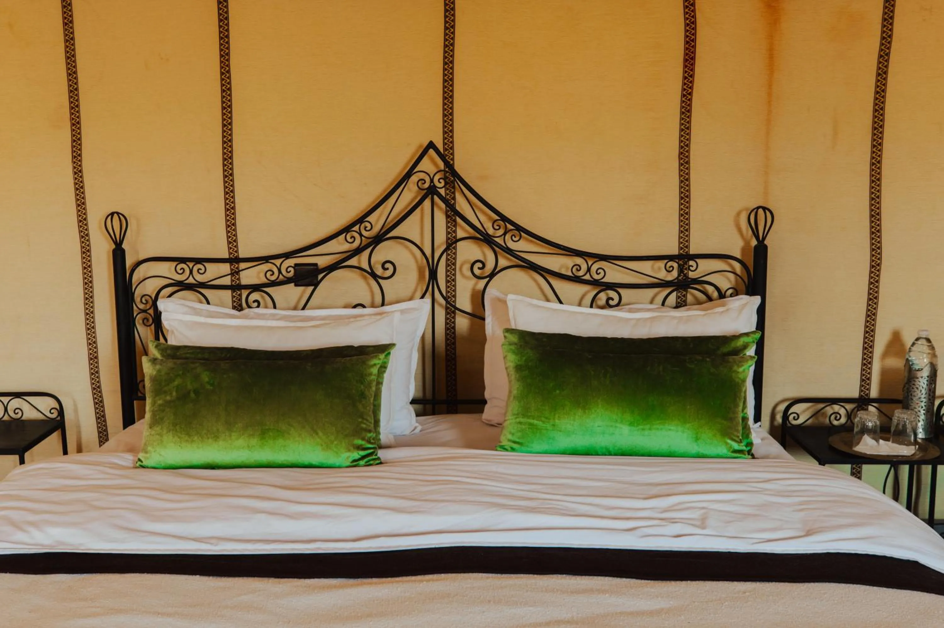 Bed in Tassili Luxury Desert Camp