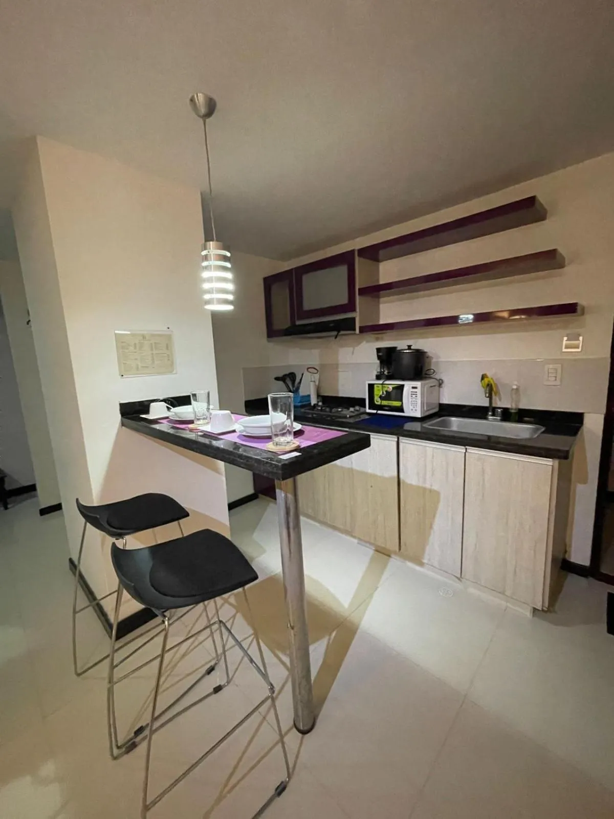 Kitchen or kitchenette in Hotel Plaza Norte Cali