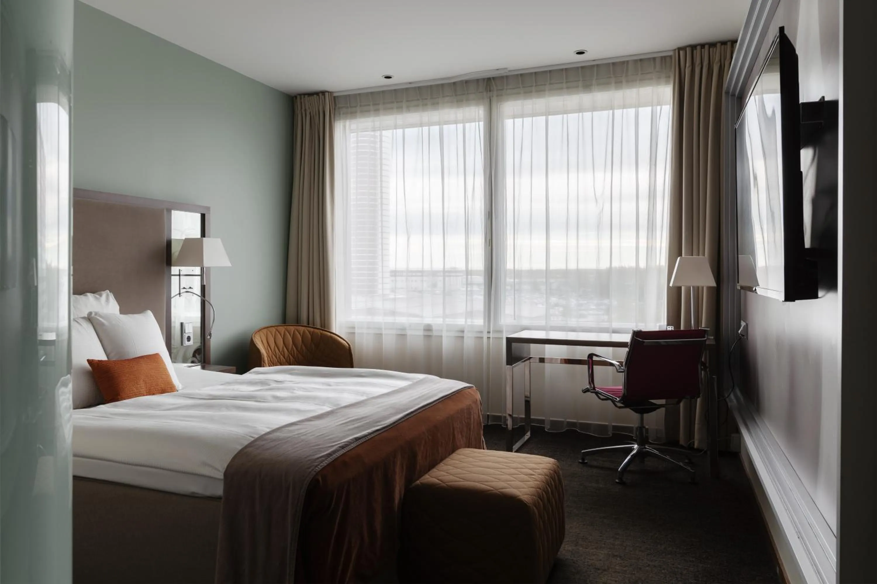 Bedroom, Bed in Clarion Hotel Arlanda Airport Terminal