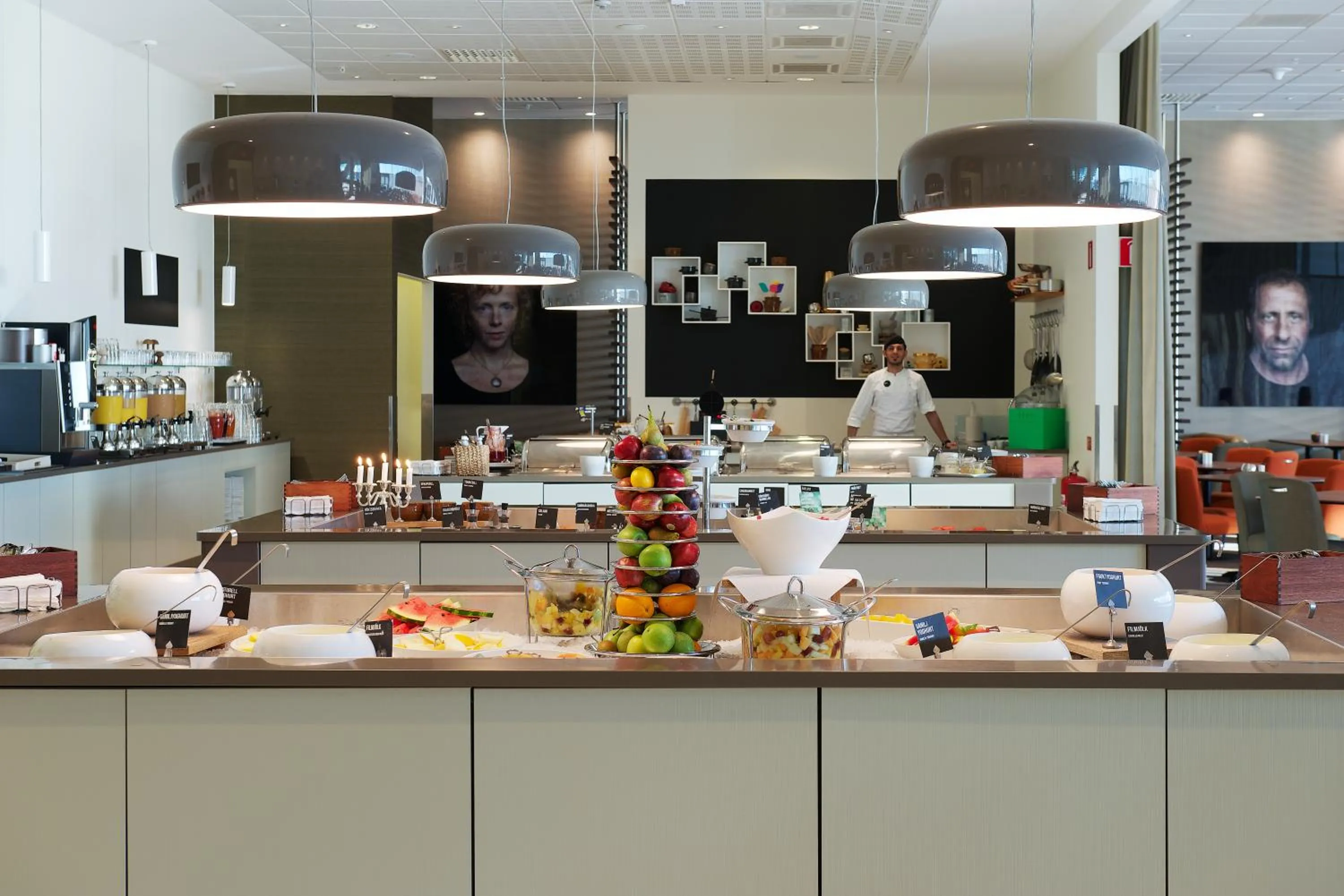 Buffet breakfast in Clarion Hotel Arlanda Airport Terminal