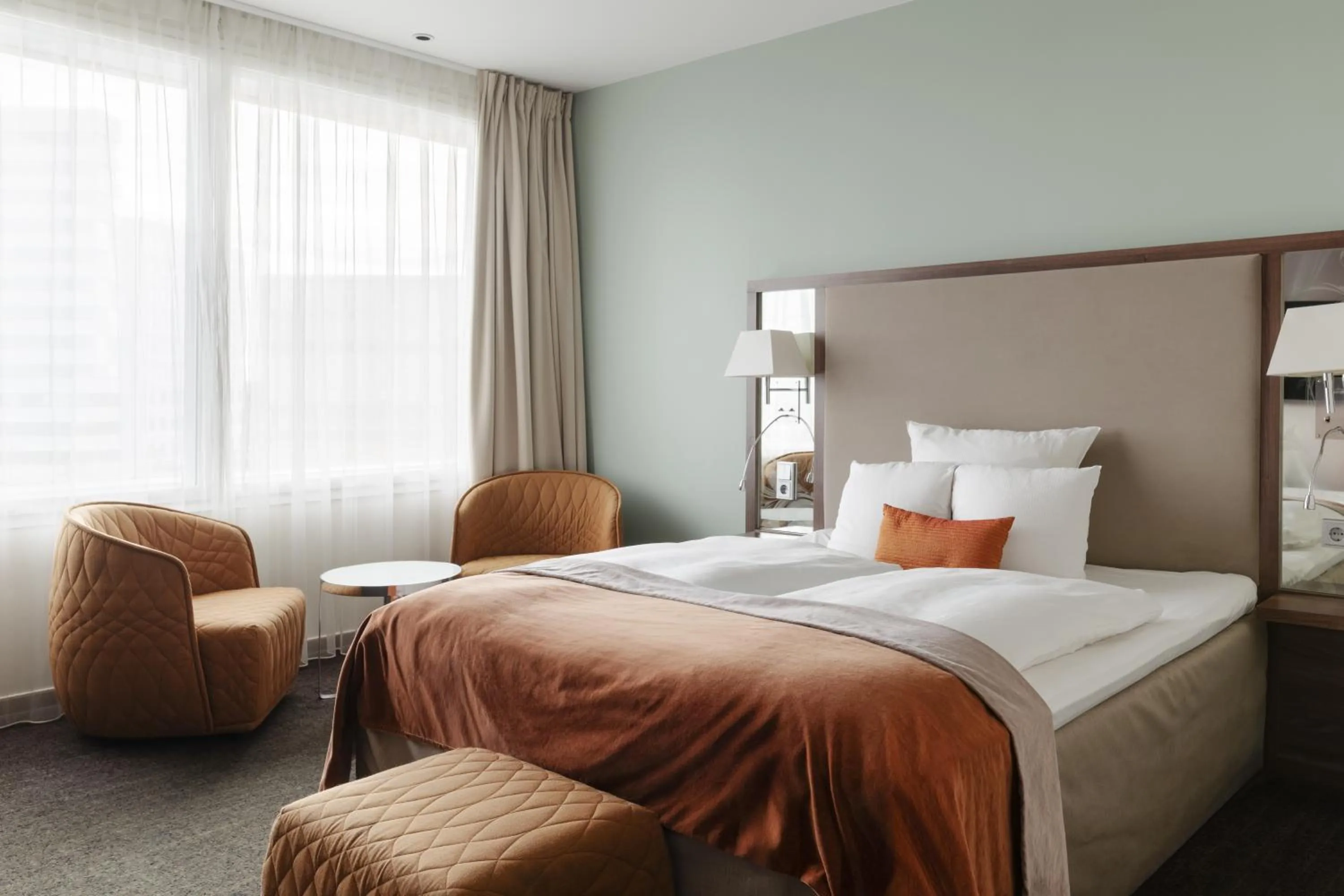 Bed in Clarion Hotel Arlanda Airport Terminal