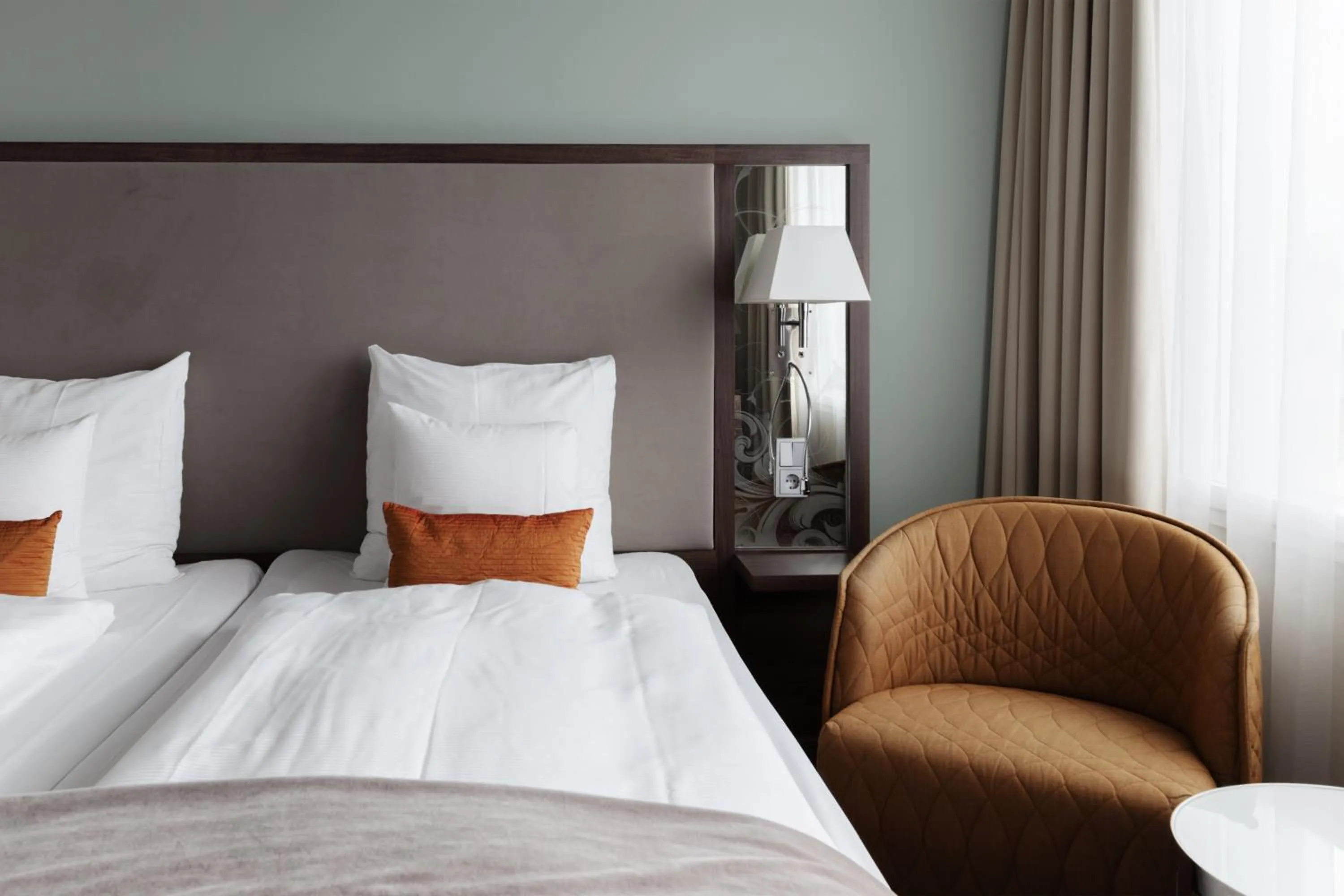 Bed in Clarion Hotel Arlanda Airport Terminal