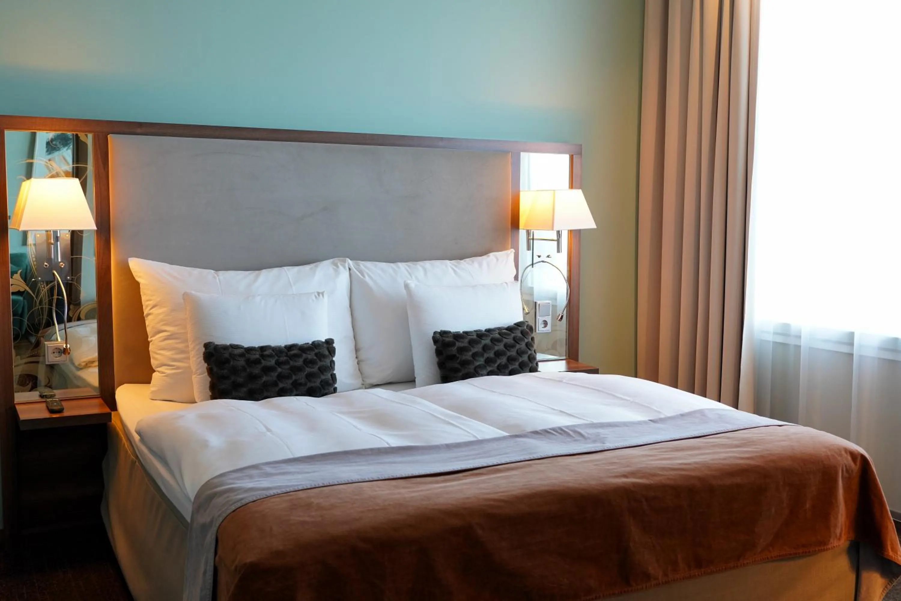 Bed in Clarion Hotel Arlanda Airport Terminal