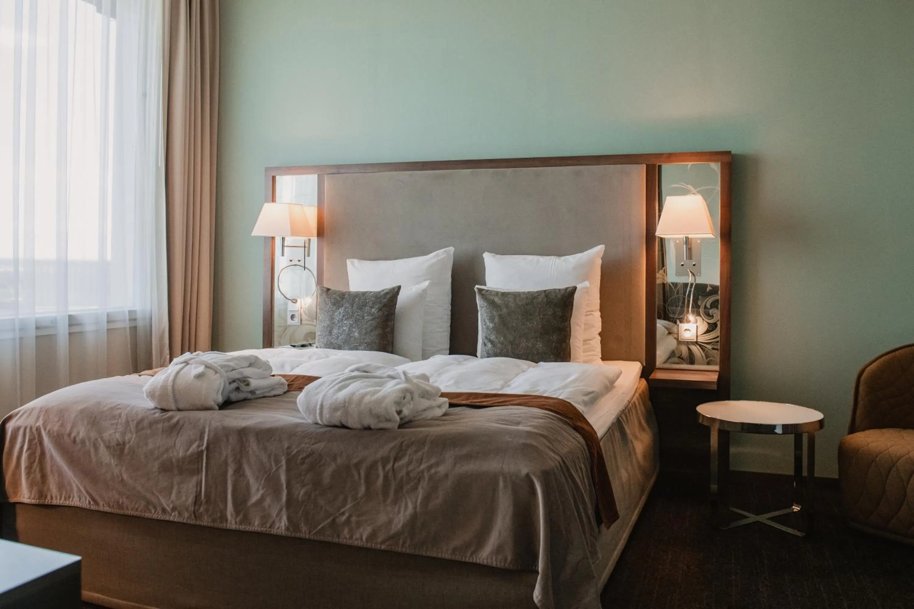 Bed in Clarion Hotel Arlanda Airport Terminal