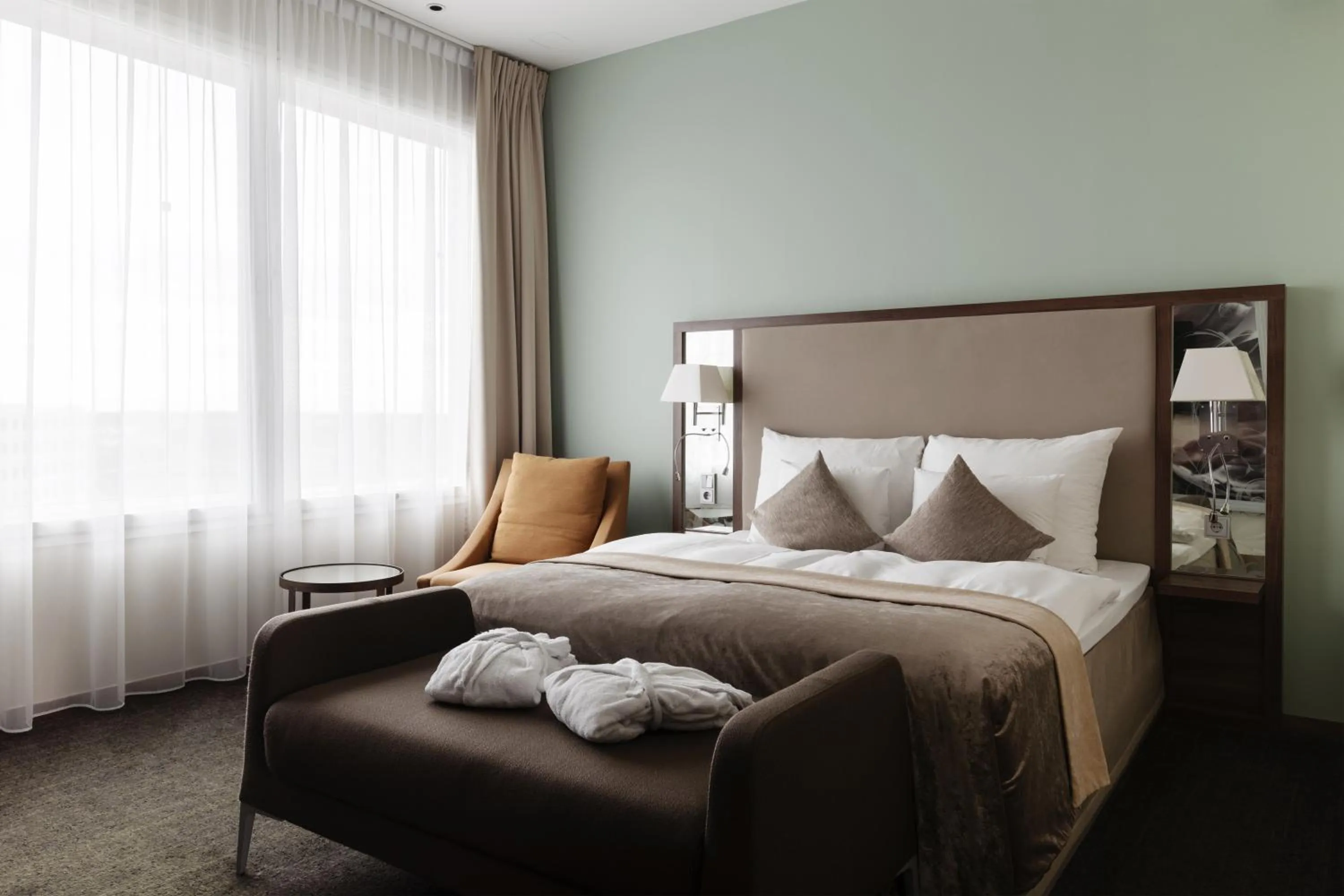 Bed in Clarion Hotel Arlanda Airport Terminal