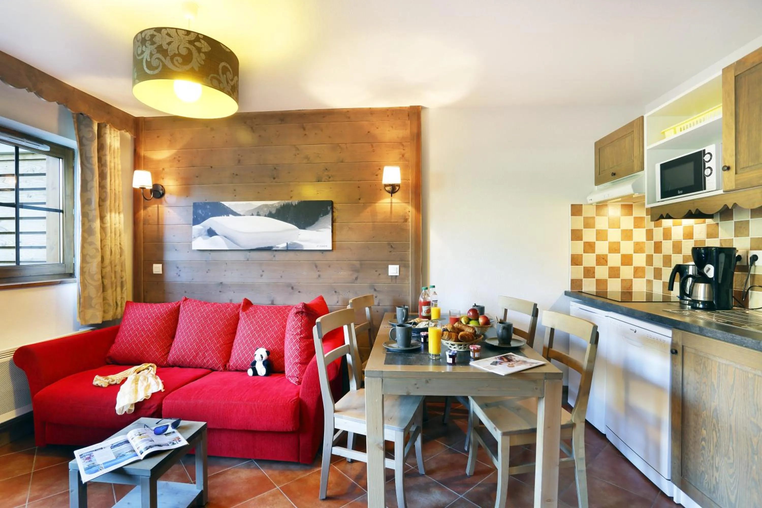 Kitchen or kitchenette in Résidence Néméa Le Grand Lodge