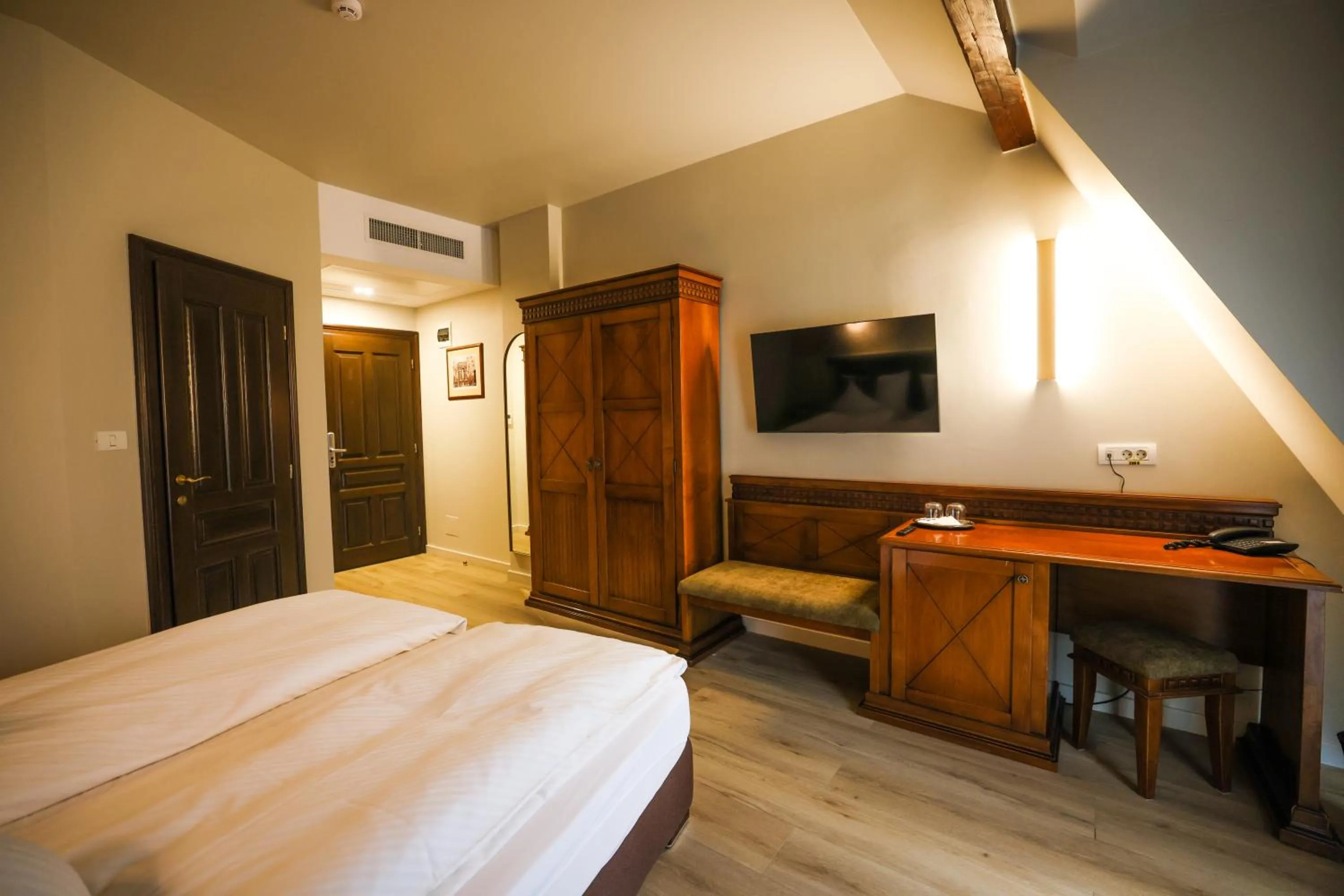 Photo of the whole room, Bed in Pensiunea Nora