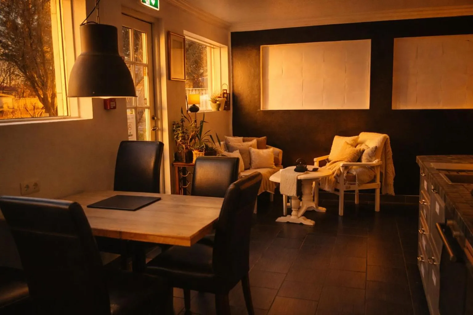 kitchen in Selfoss Hostel