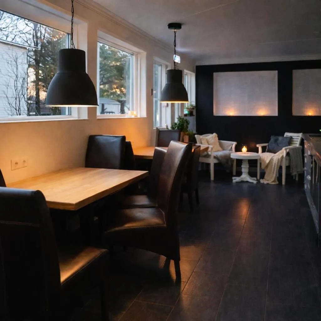 kitchen in Selfoss Hostel