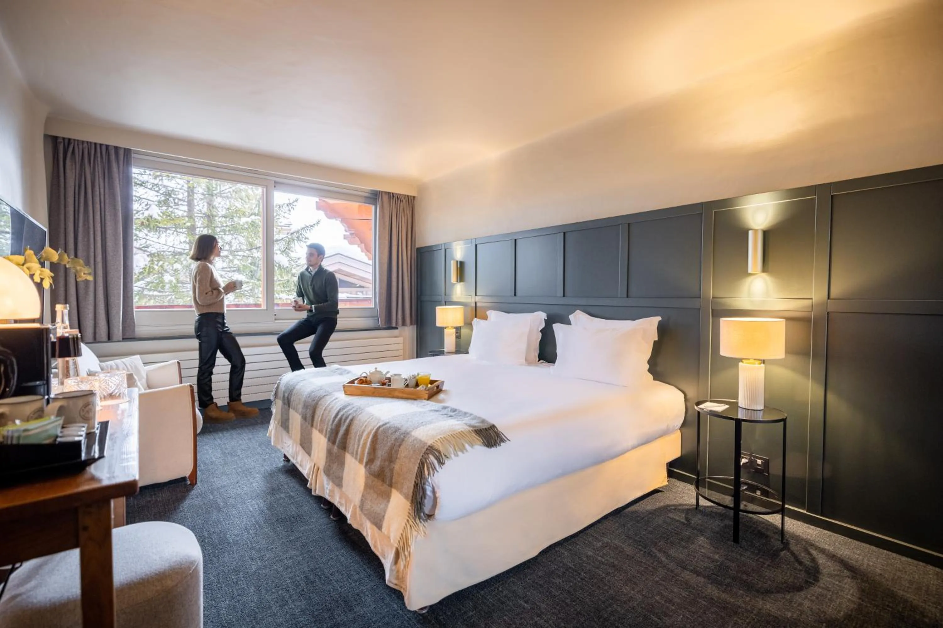 Bedroom, Bed in Grand Hôtel Courchevel 1850