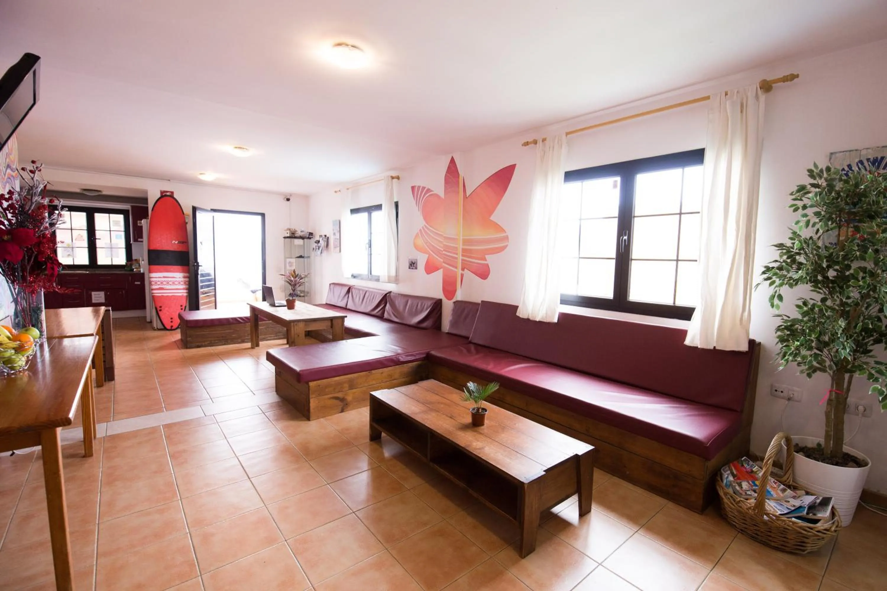 Communal lounge/ TV room in Surf Riders Fuerteventura