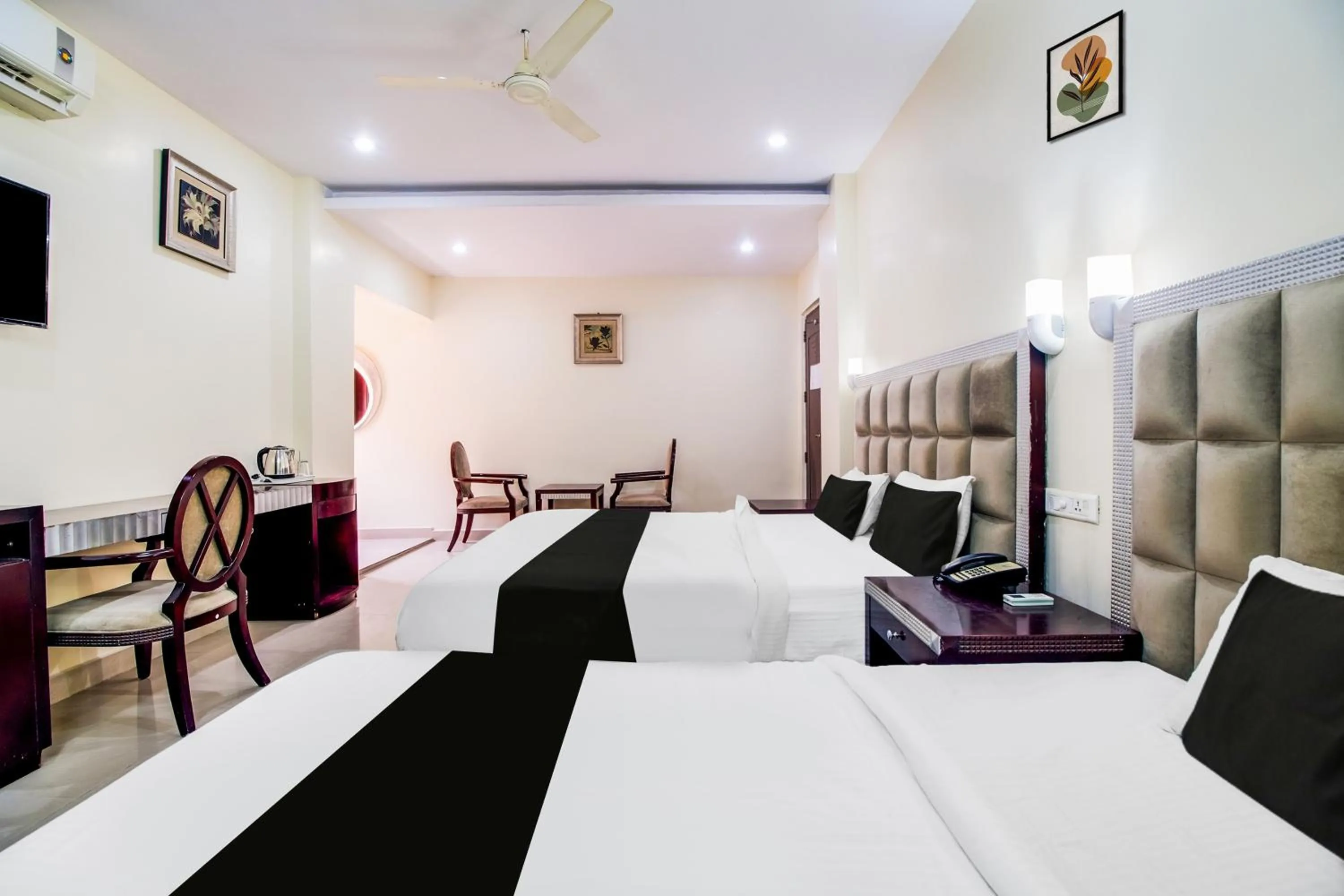 Bedroom, Bed in Townhouse Gajuwaka Near CMR Mall