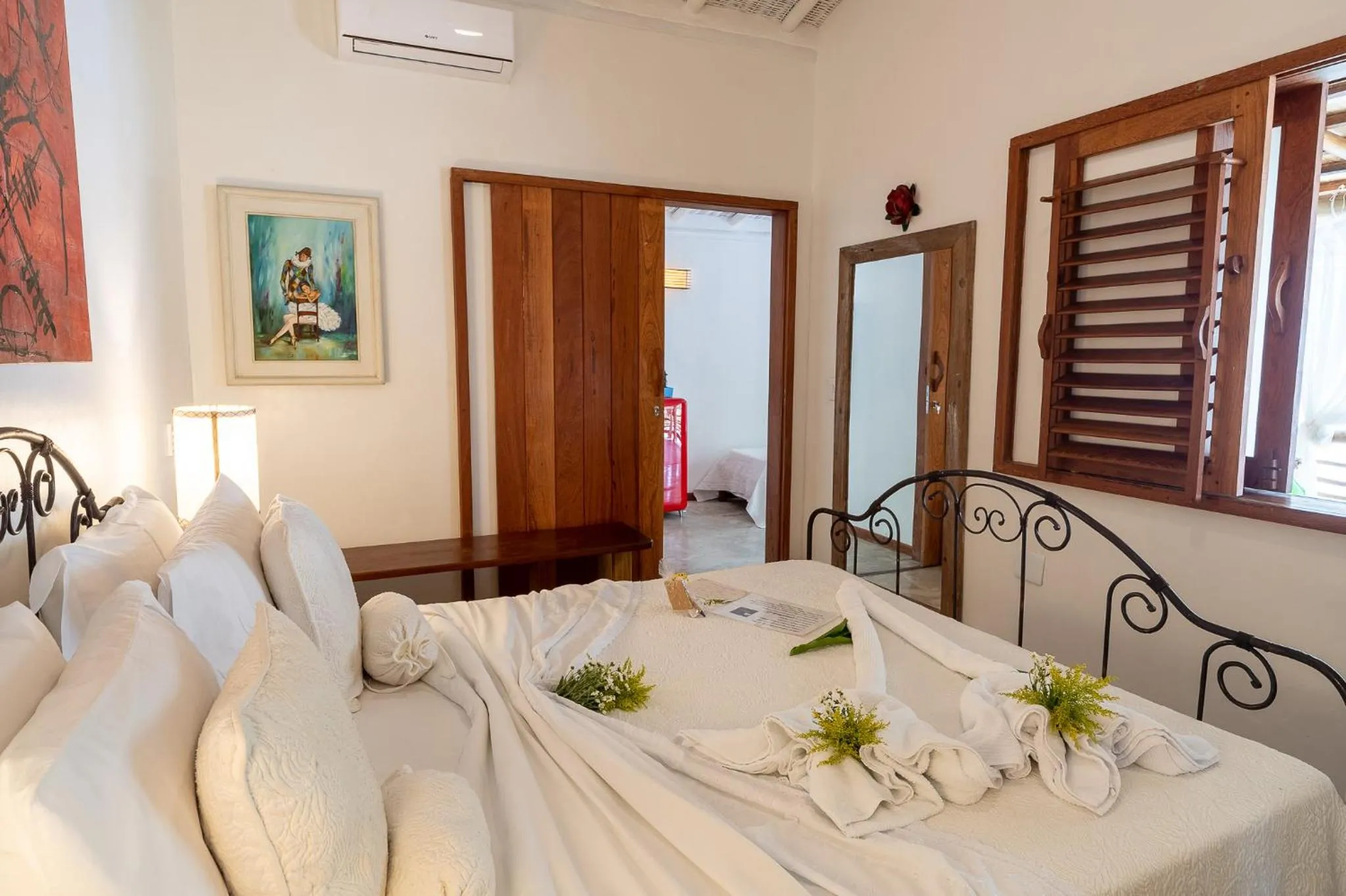 Bed in Pousada Encantada