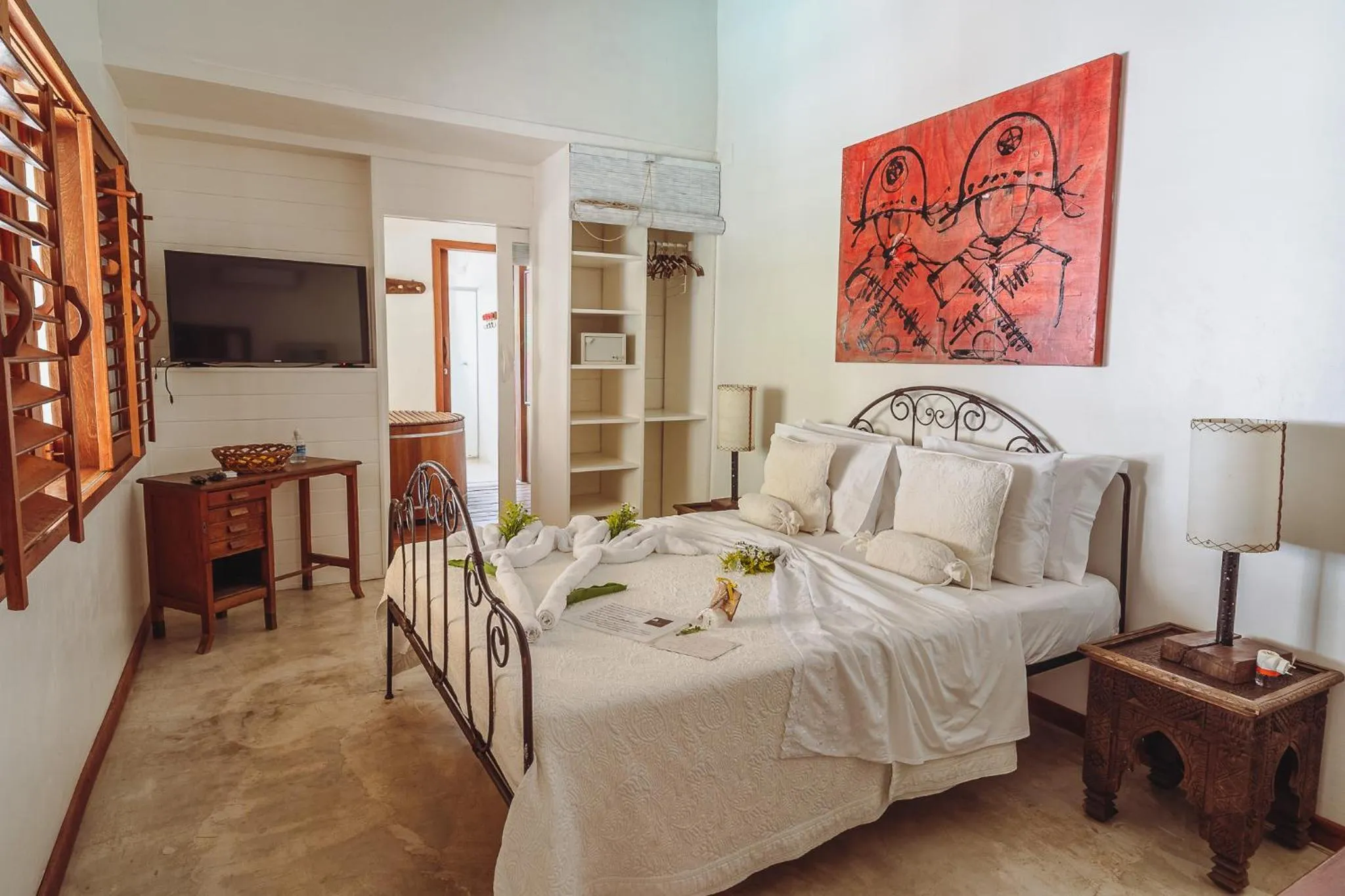 TV and multimedia, Bed in Pousada Encantada