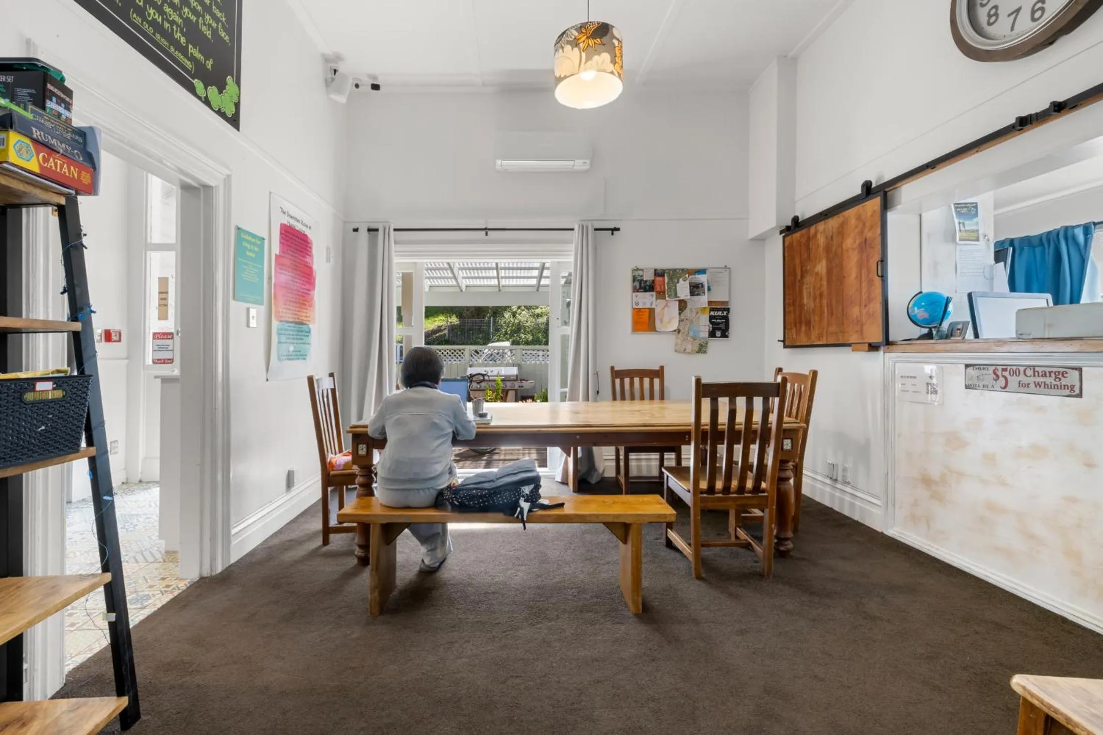 Dining area in Worldwide Backpackers