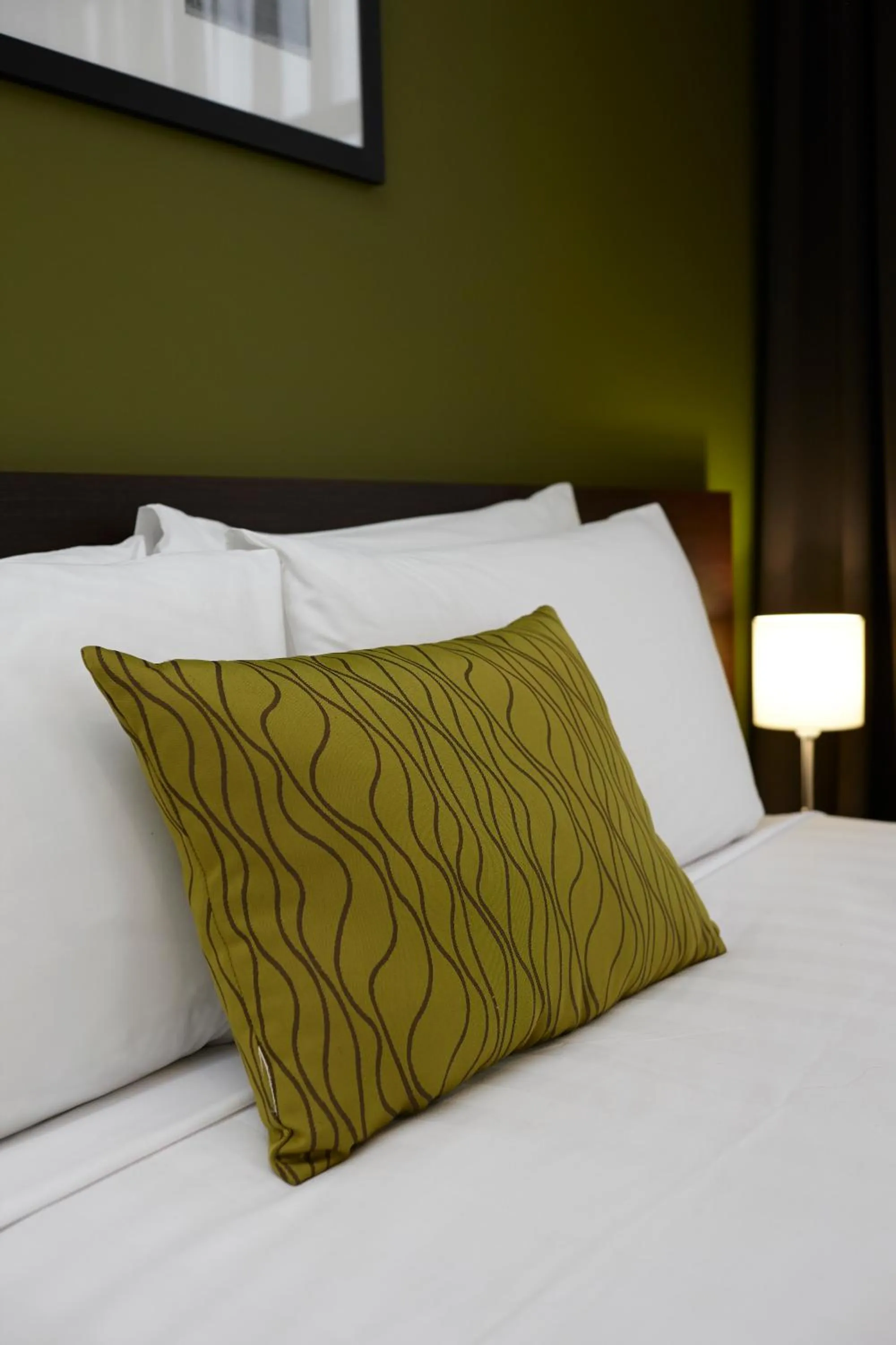 Decorative detail, Bed in Quest Rotorua Central