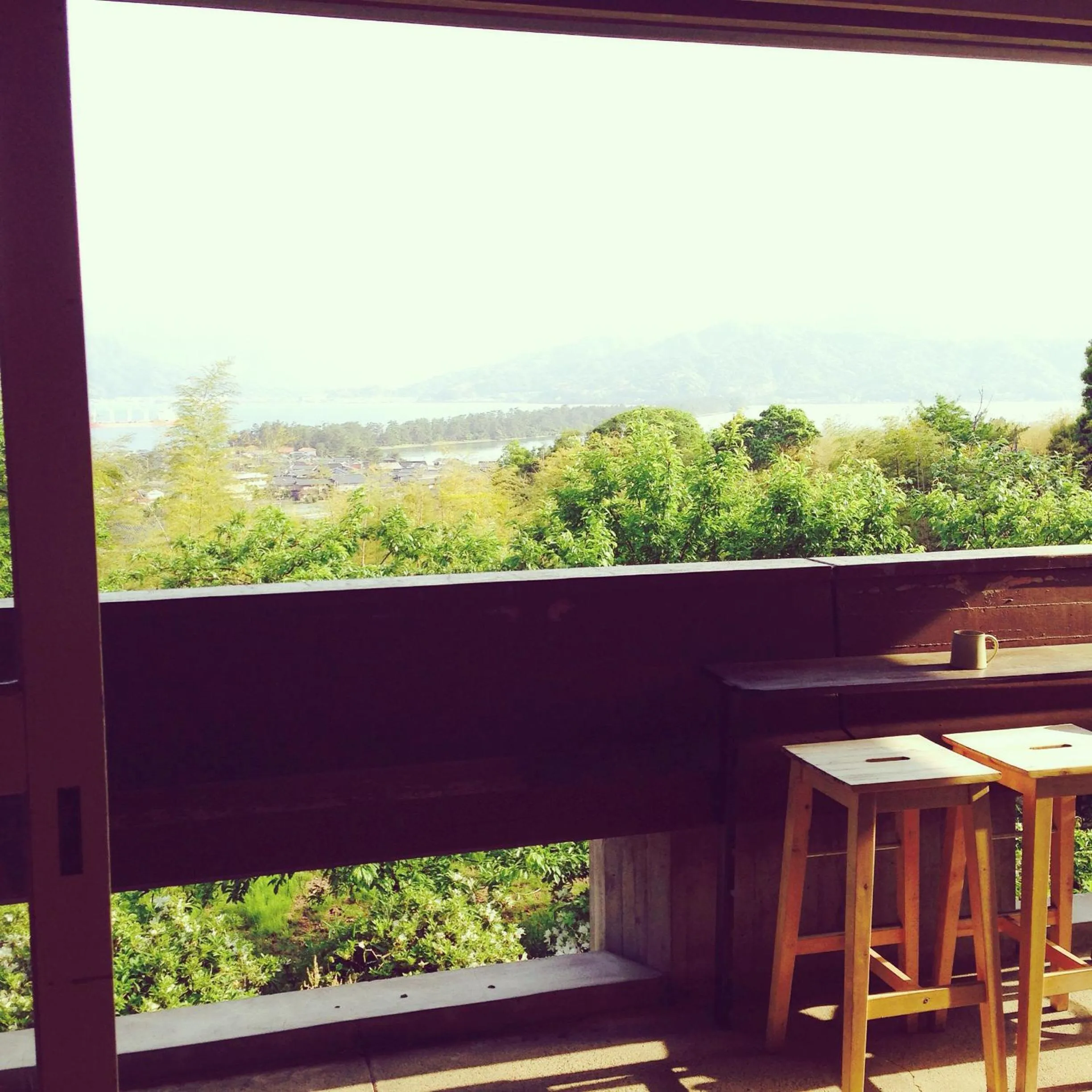 Balcony/Terrace in Amanohashidate Youth Hostel