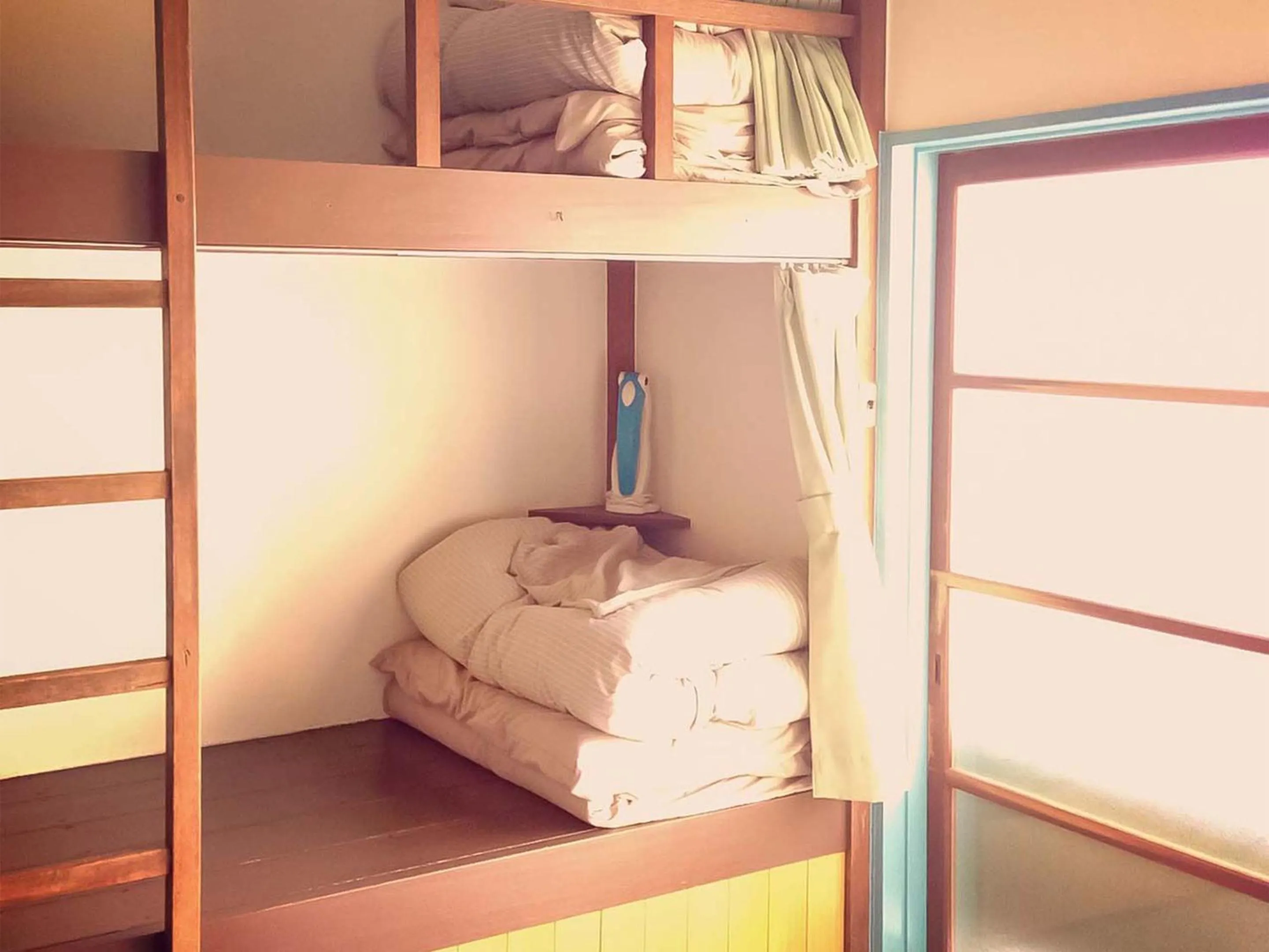 Bathroom, Bed in Amanohashidate Youth Hostel