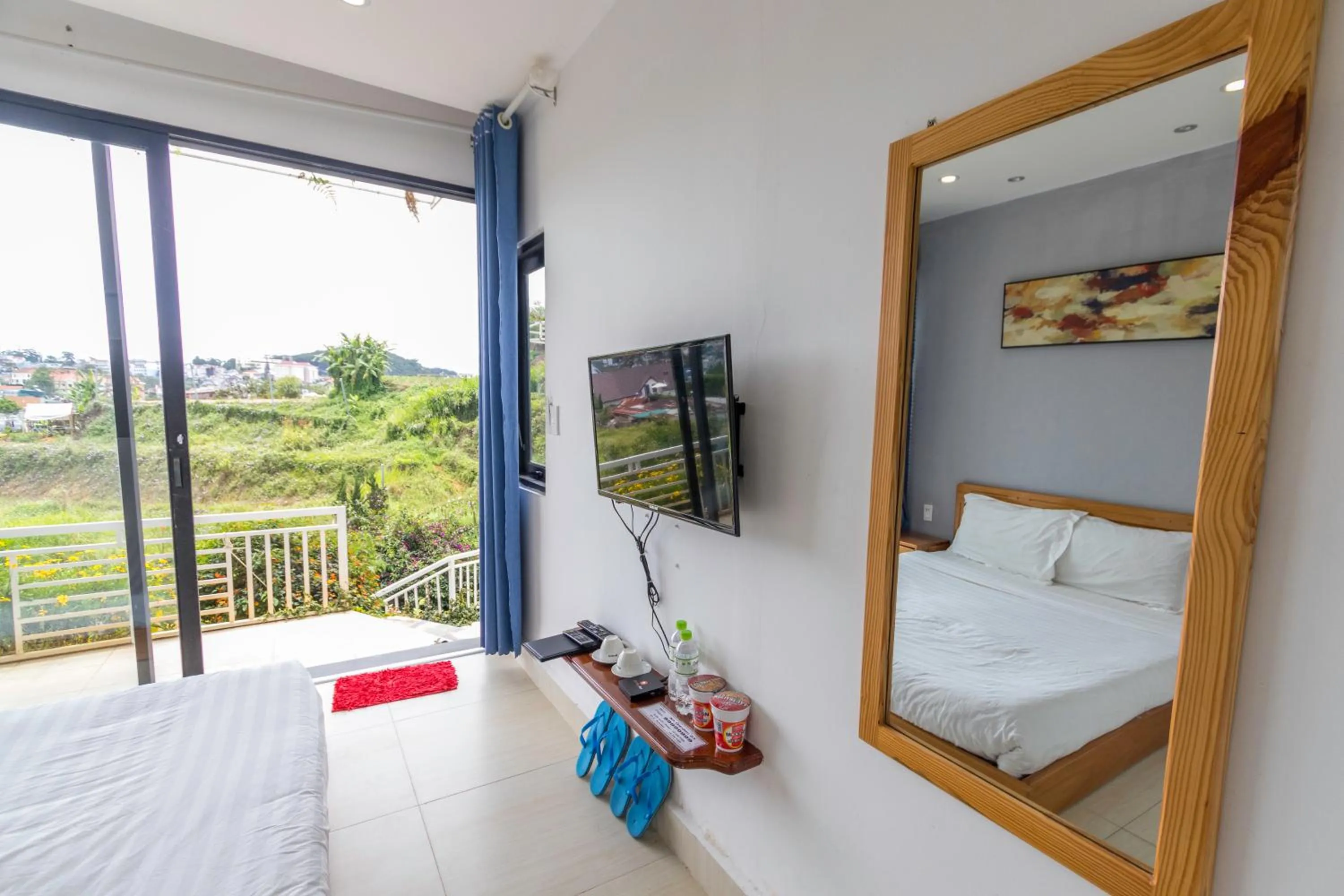 Balcony/Terrace, Bed in An Garden Dalat